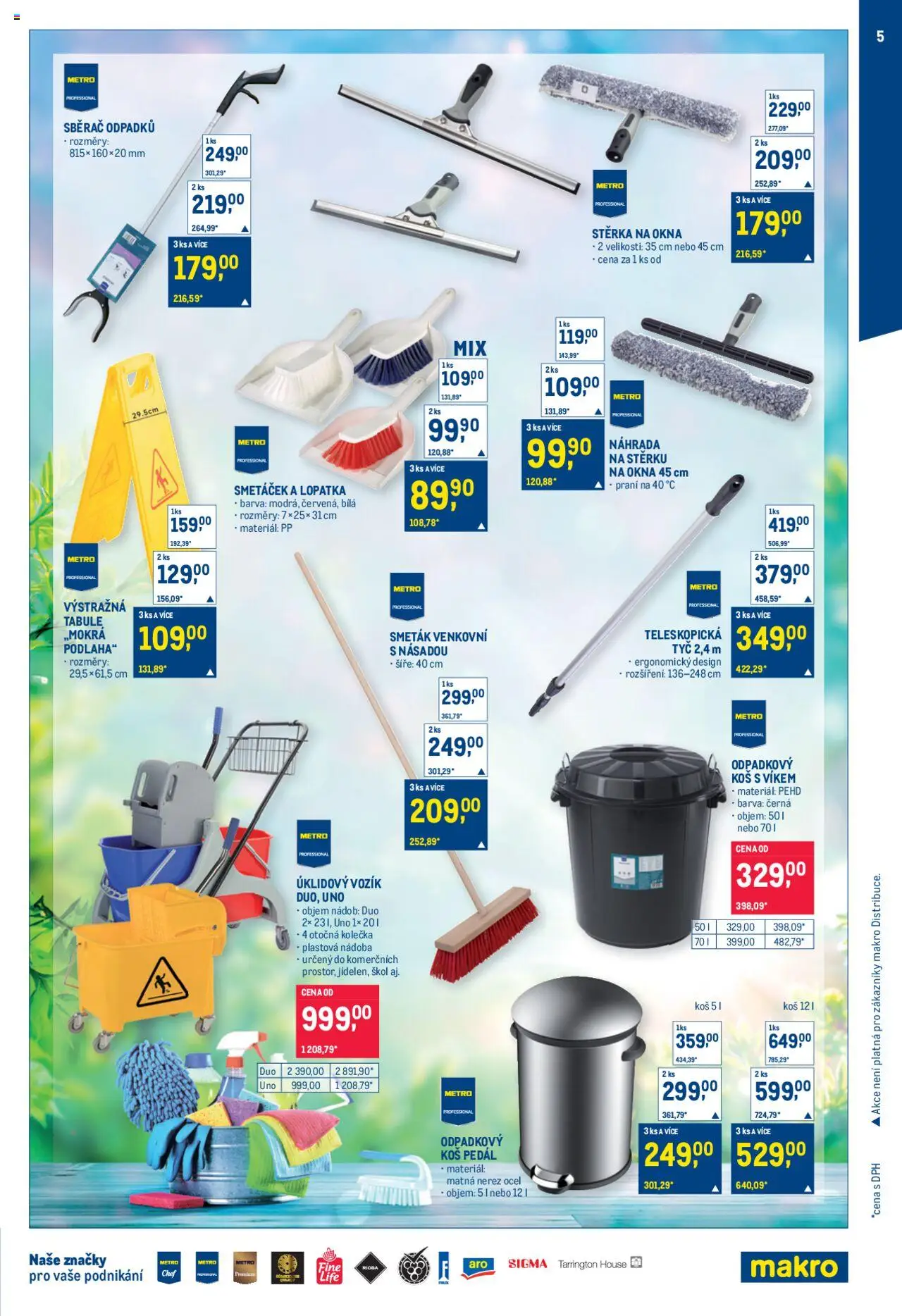 Makro leták - Úklid od 24.09.2025 | Strana: 5 | Produkty: Tabule, Lopatka, Smeták, Smetáček