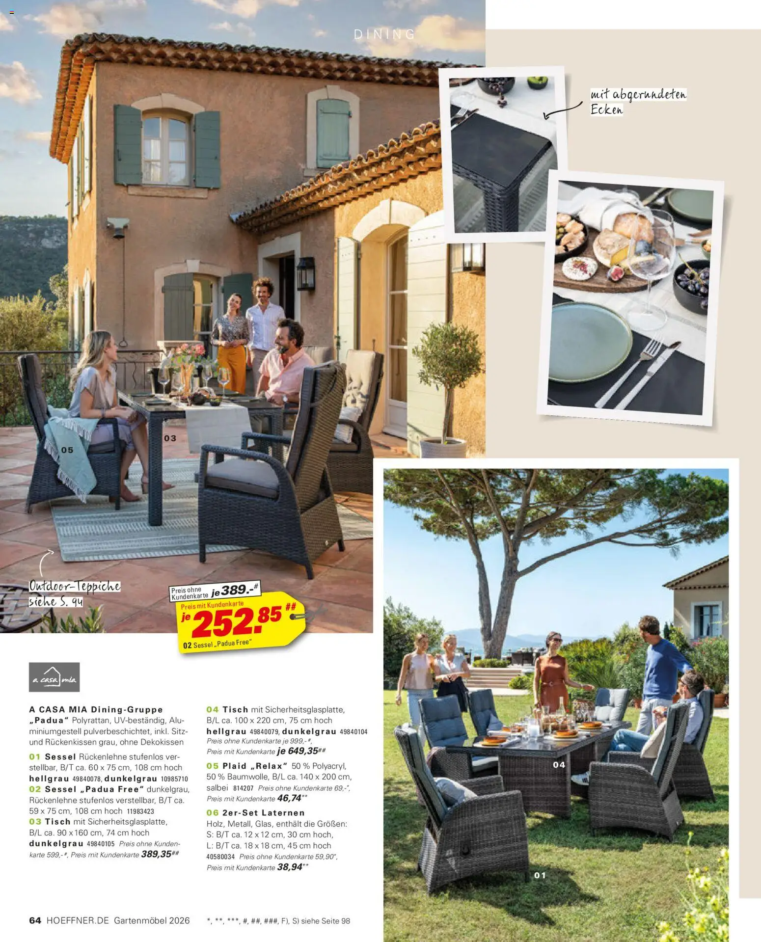 Höffner Prospekt Gartenmöbel – gültig ab 27.03.2026 | Seite: 64 | Produkte: Sessel, Tisch, Gartenmöbel