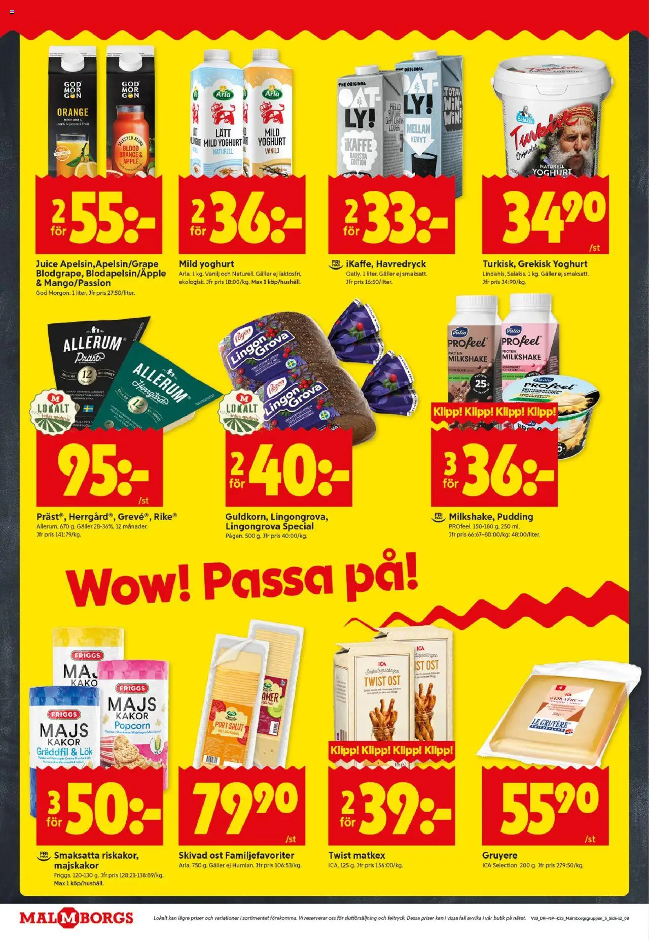 ICA Kvantum reklamblad aktuell från 11.08.2025 | Sida: 8 | Produkter: Havredryck, Ost, Popcorn, Majs