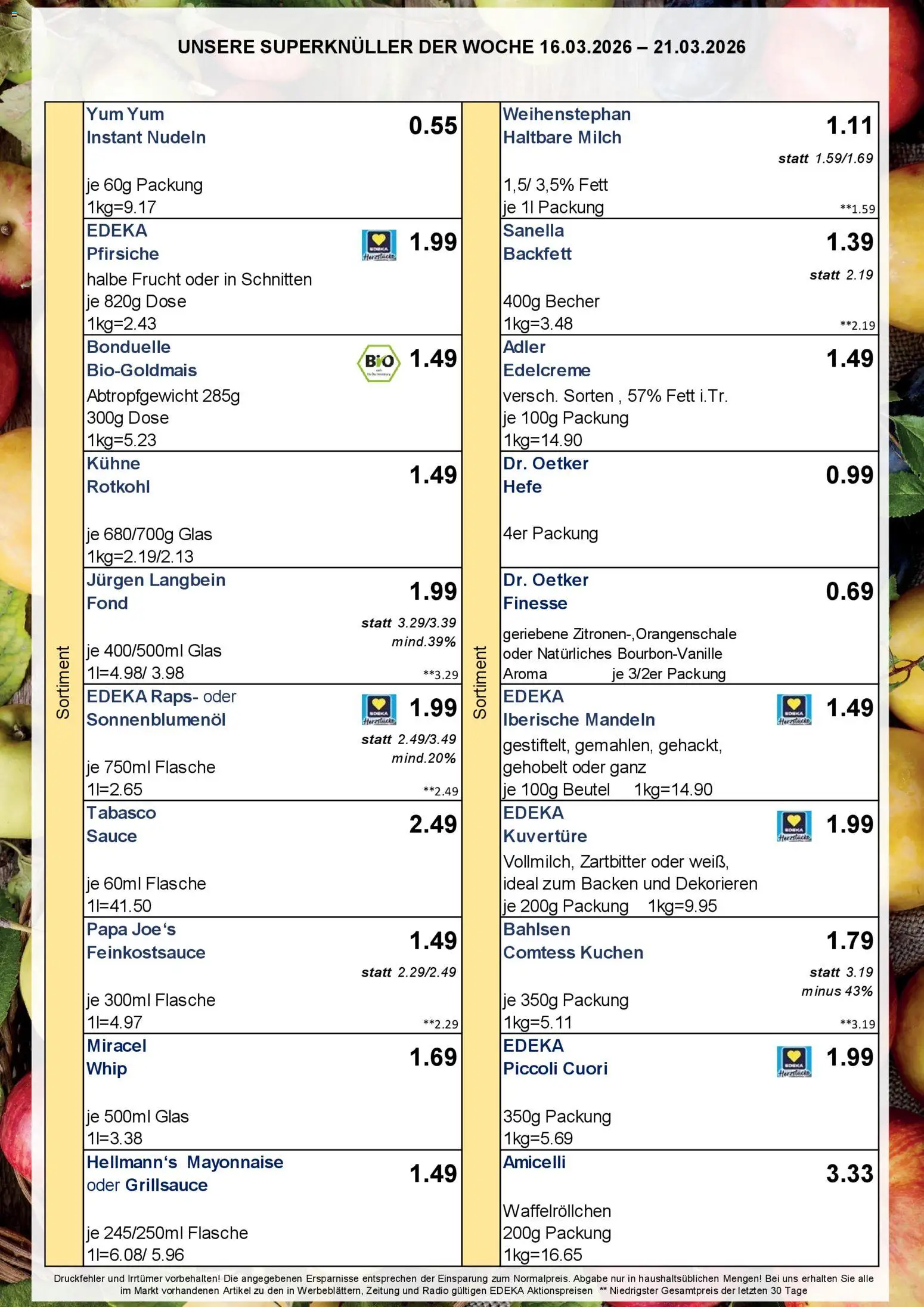 Simmel Bayern – gültig ab 16.03.2026 | Seite: 2 | Produkte: Milch, Sonnenblumenol, Sanella, Radio