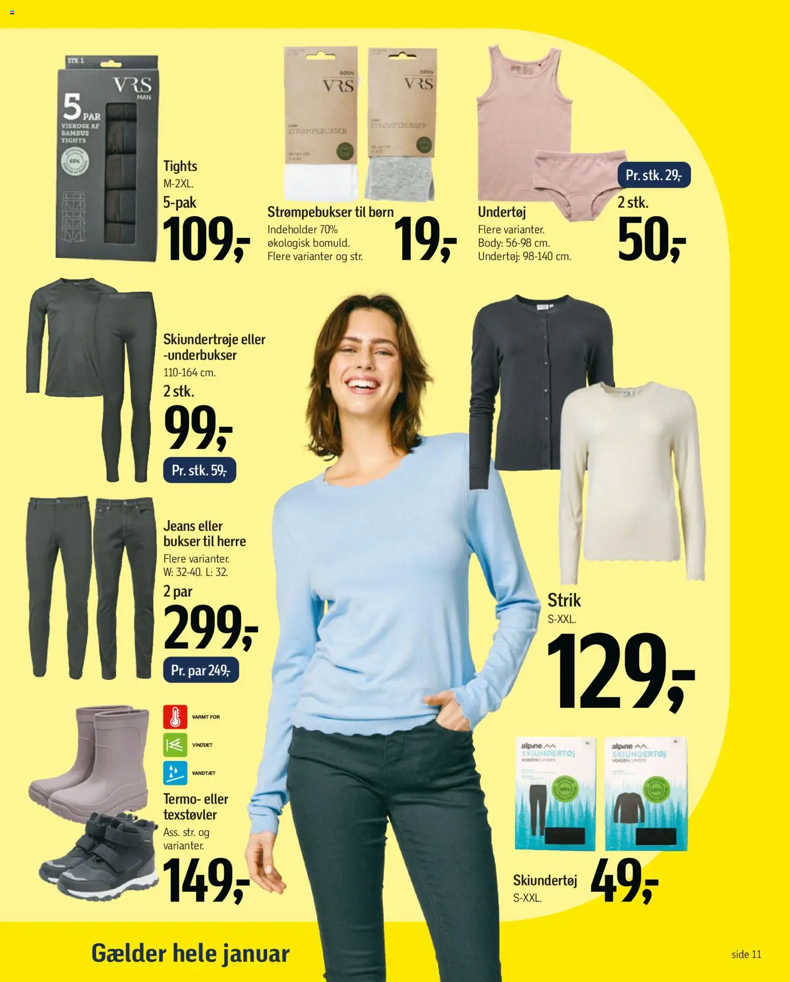 Føtex tilbudsavis – gyldig fra 16.01.2026 | Side: 9 | Produkter: Bukser, Undertøj, Jeans, Strømpebukser