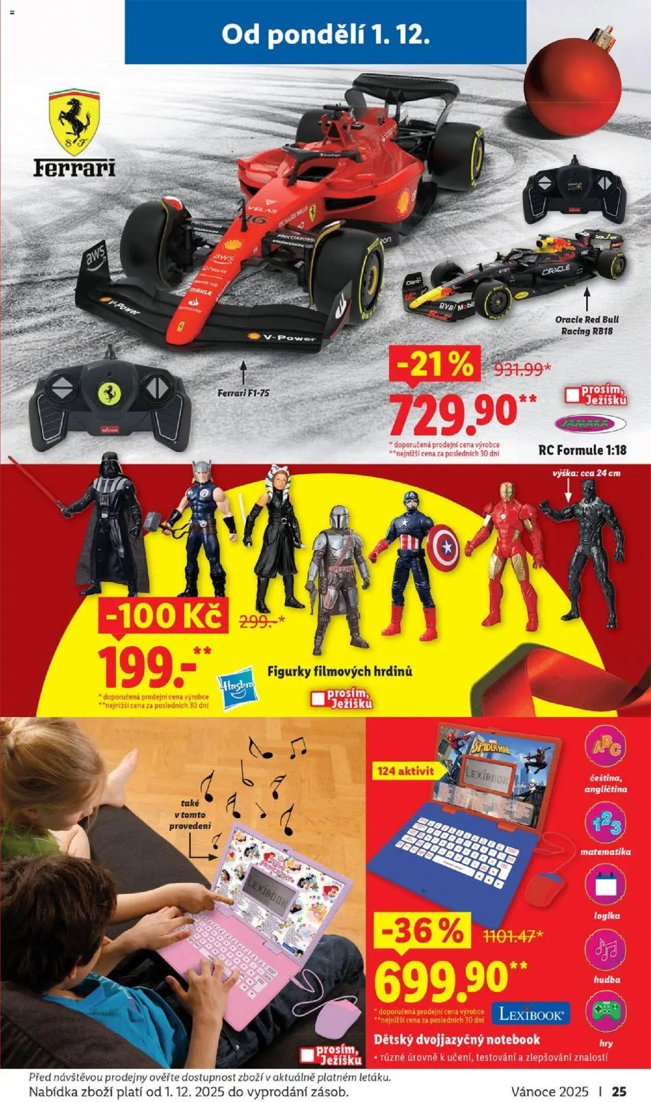 Lidl leták - Veselé Vánoce od 20.10.2025 | Strana: 25 | Produkty: Notebook, Figurky, Red Bull