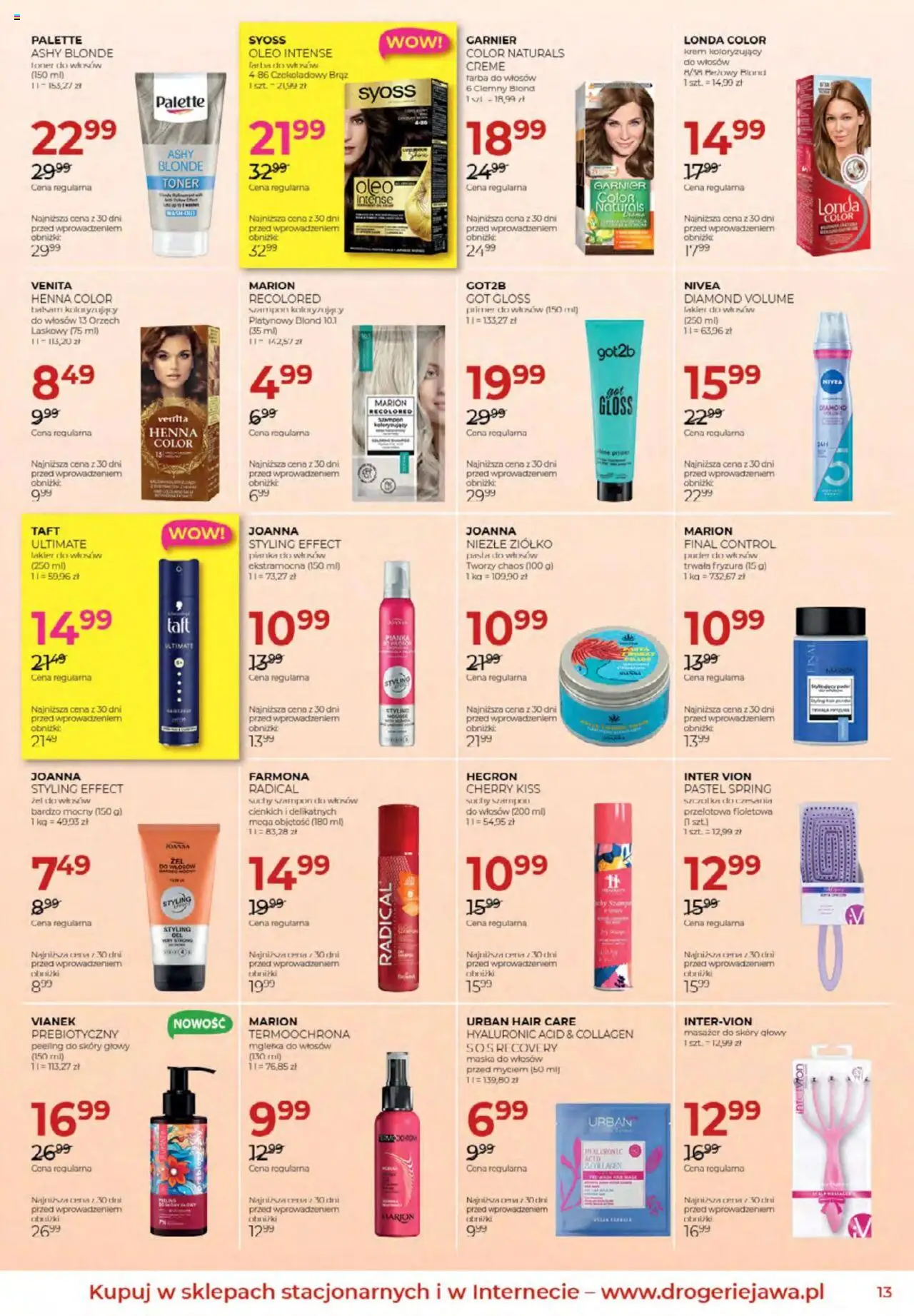Jawa Gazetka od 03.10.2025 | Strona: 13 | Produkty: Toner, Szczotka, Maska do włosów, Peeling