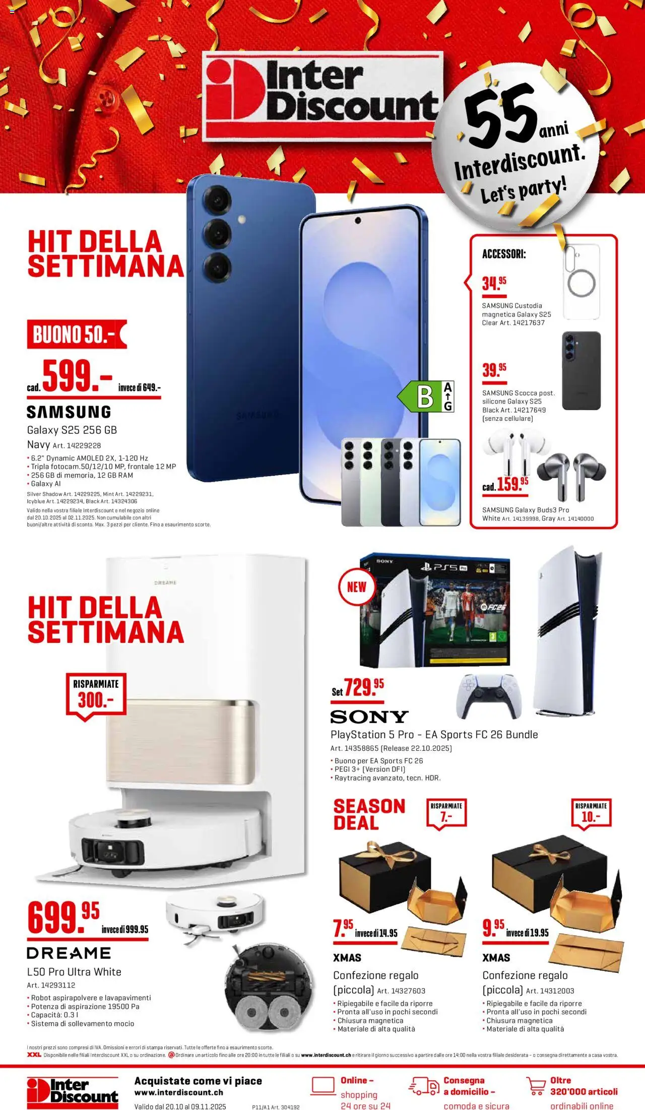 Interdiscount Aktionen IT – gültig ab 20.10.2025 | Seite: 20 | Produkte: Playstation, Samsung, Sony