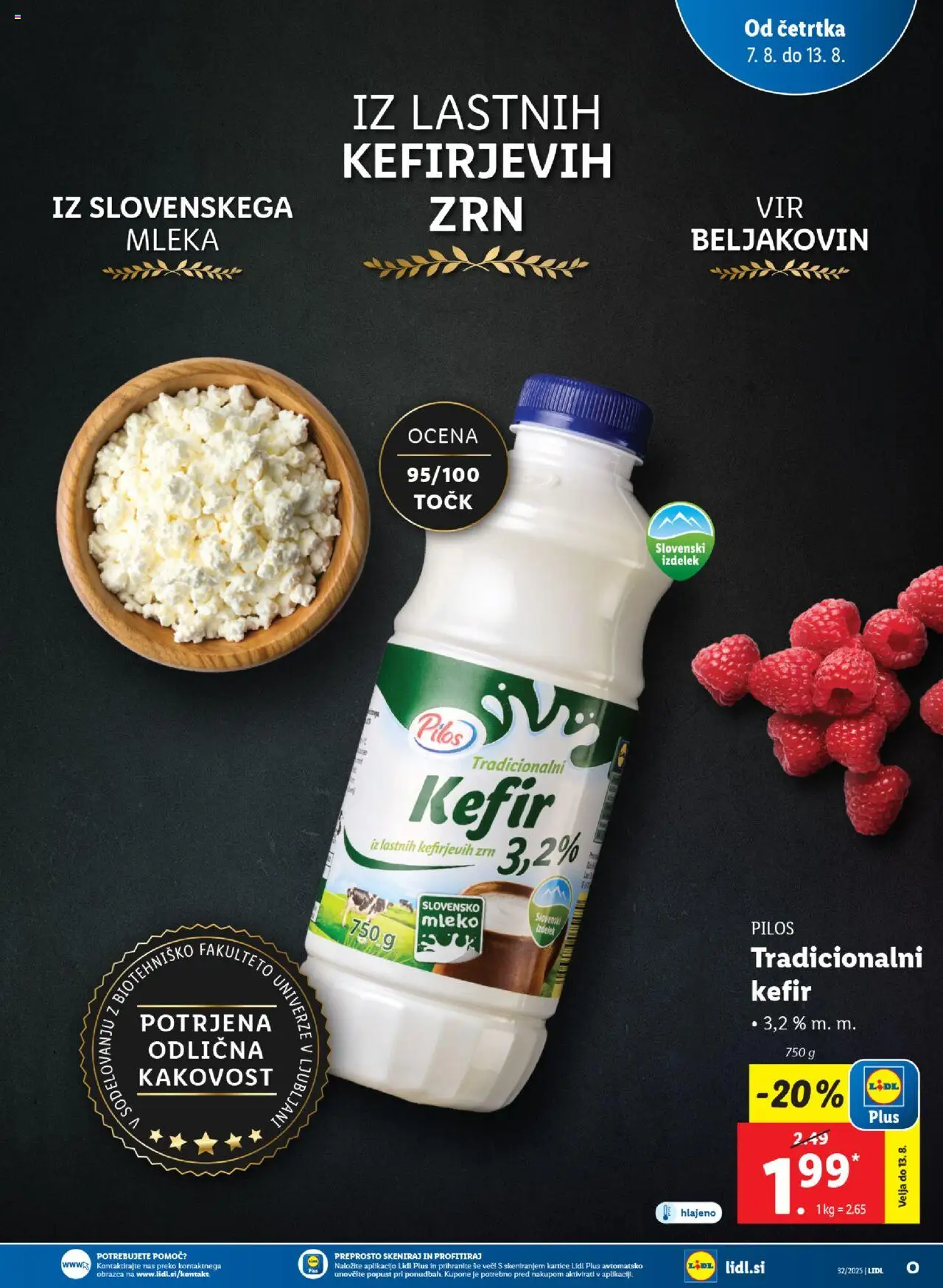Lidl katalog │ velja od 07.08.2025 | Stran: 19 | Izdelki: Kefir, Mleko