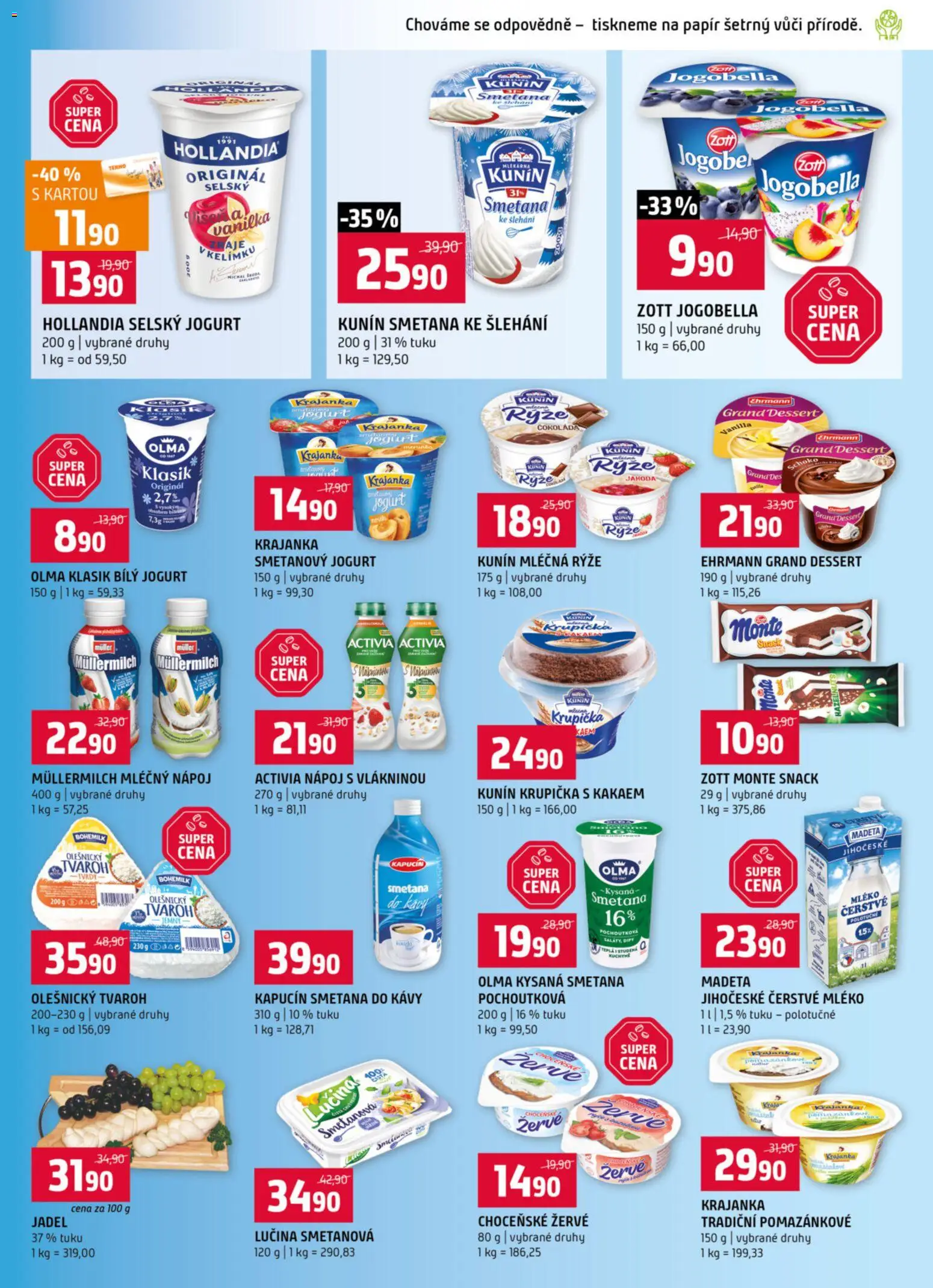 Terno leták - Bechyně, České Budějovice, Hradec Králové, Olomouc, Třeboň, Trhové Sviny, Týn nad Vltavou od 12.11.2025 | Strana: 5 | Produkty: Smetana, Tvaroh, Hollandia, Kuchyně
