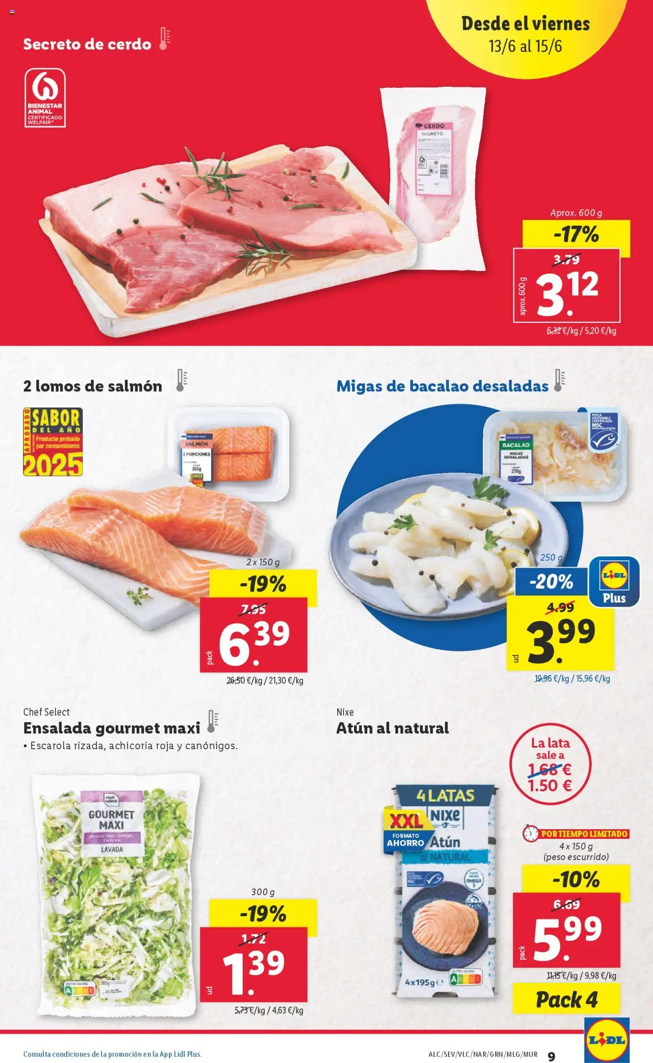 Lidl catálogo MAD │ válido desde el 09.06.2025 | Página: 17 | Productos: Cerdo, Ensalada, Peso