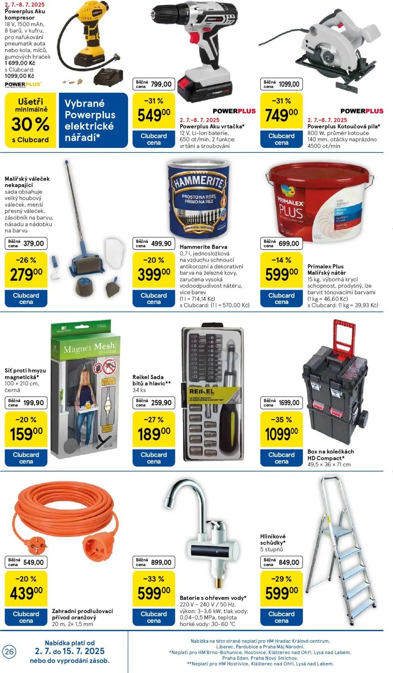 Tesco leták - Hypermarket od 02.07.2025 | Strana: 26 | Produkty: Síť proti hmyzu, Kompresor, Baterie, Váleček