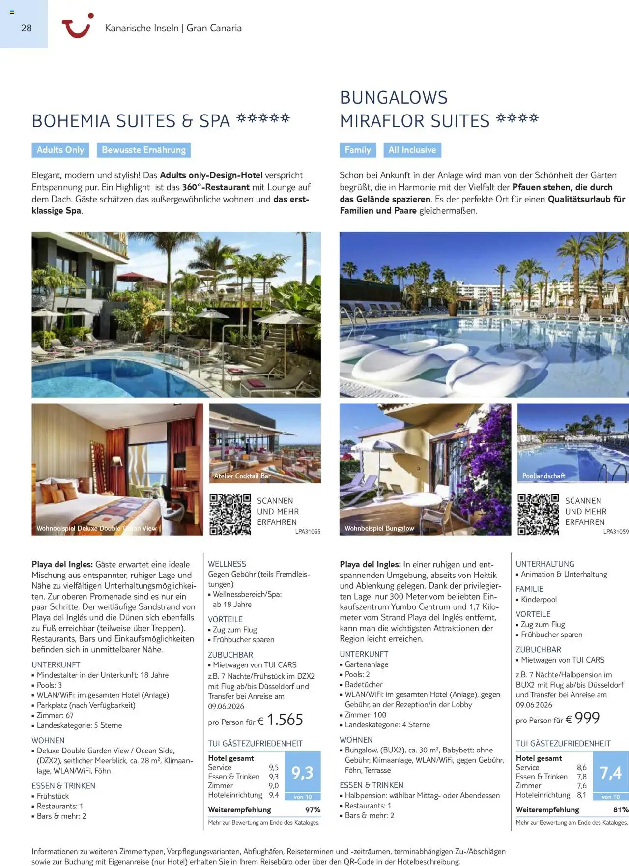 TUI Prospekt Kanaren, Kapverden & Senegal 2025/26	  – gültig ab 01.11.2025 | Seite: 28 | Produkte: Babybett, Föhn