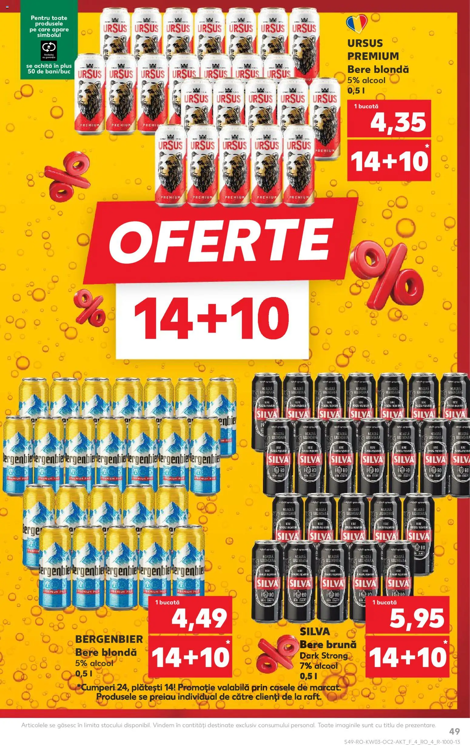 Noul catalog Kaufland – valabil de la 14.01.2026 | Pagină: 49 | Produse: Bere, Plastik Kulübe