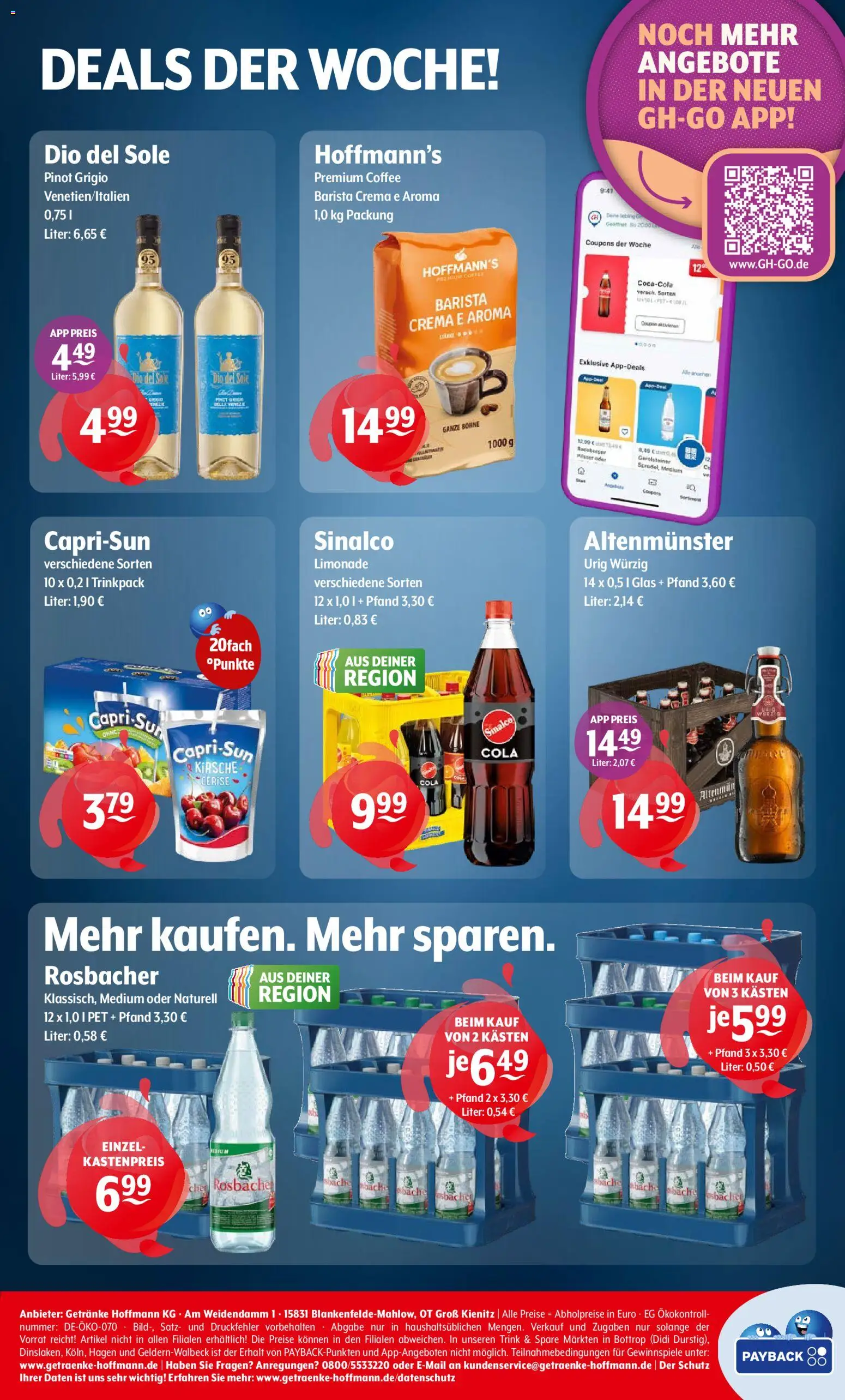 Trink und Spare Prospekt 	 – gültig ab 10.11.2025 | Seite: 8 | Produkte: Sinalco, Cola, Limonade, Gerolsteiner