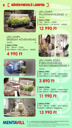 Mentavill akciós újság - amely érvényes a következő dátumtól: 12.03.2026 | Oldal: 8 | Termékek: Led lámpa, Lámpa