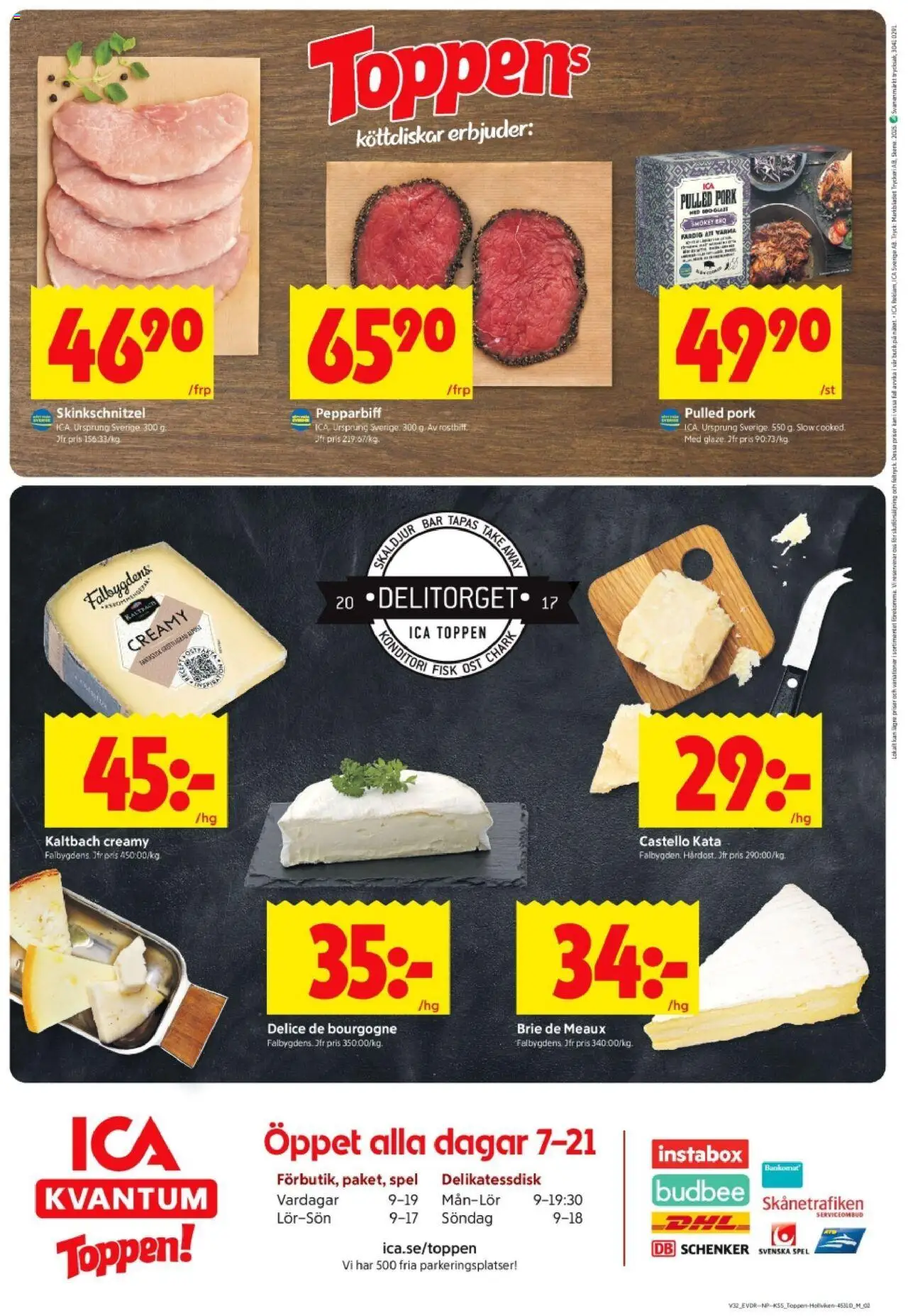 ICA Kvantum reklamblad aktuell från 04.08.2025 | Sida: 8 | Produkter: Ost, Spel