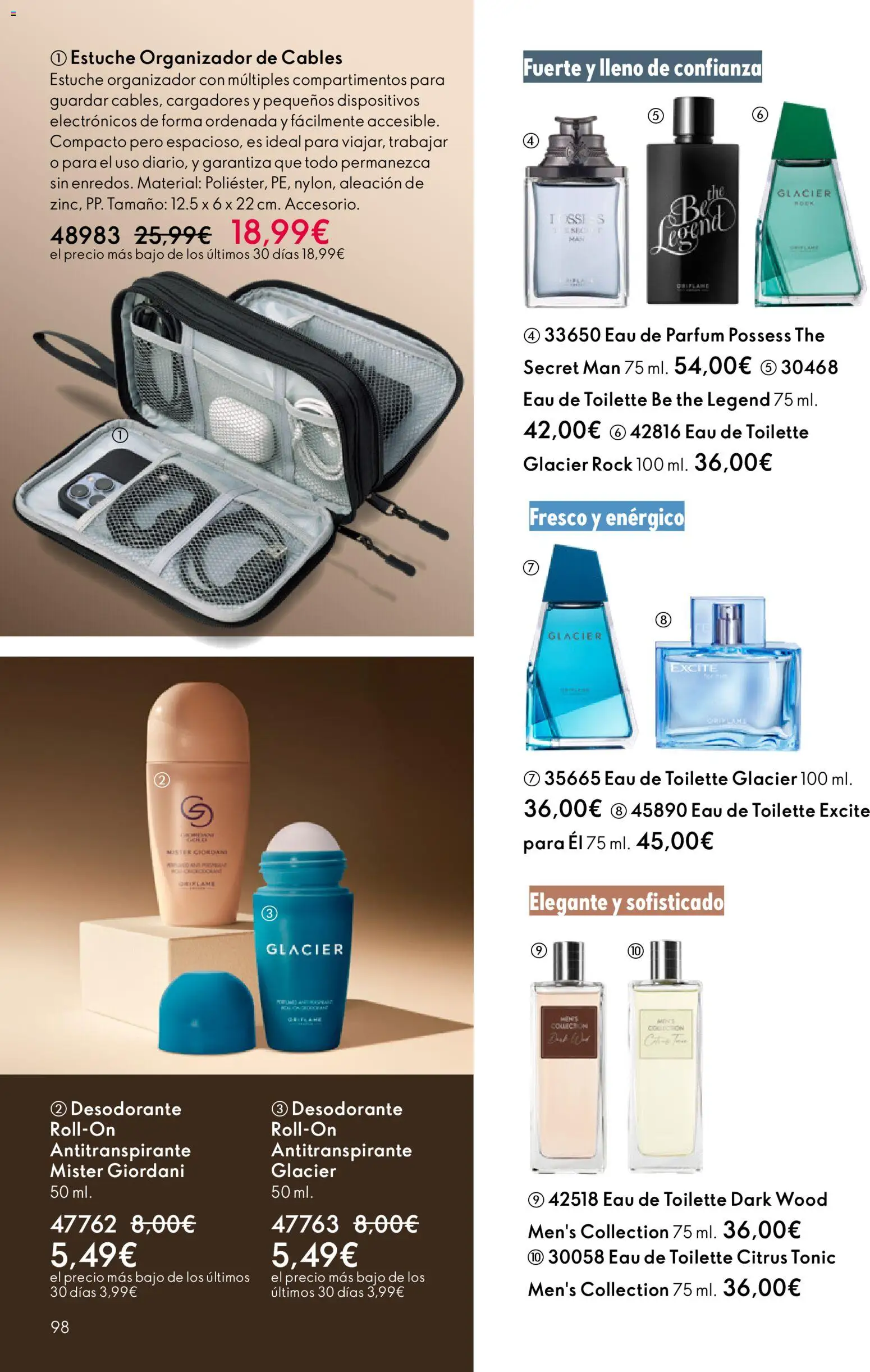 Oriflame - Catálogo Campaña 3 │ válido desde el 18.02.2026 | Página: 98 | Productos: Desodorante, Antitranspirante, Organizador, Eau de parfum