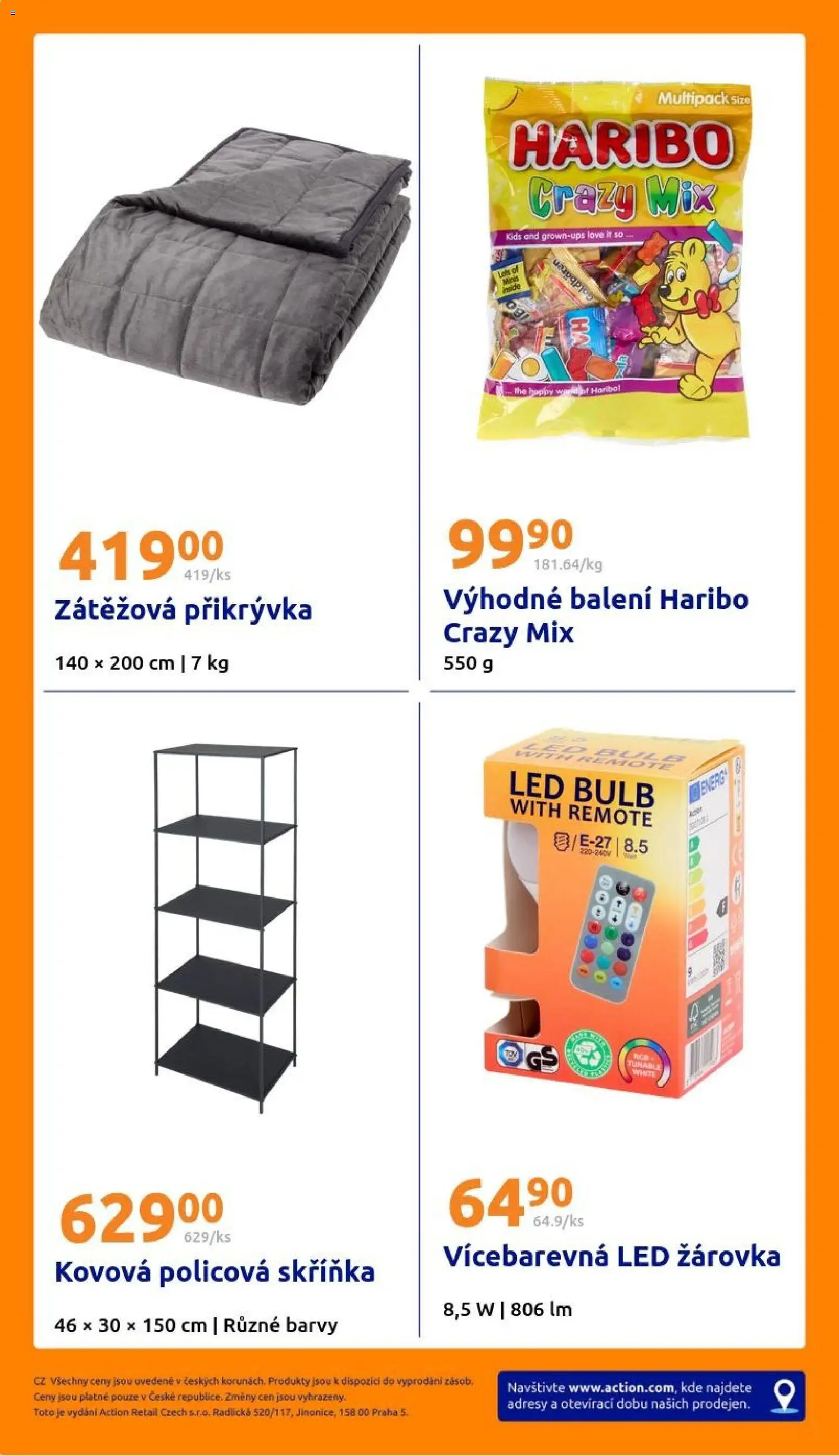 Action leták od 22.10.2025 | Strana: 30 | Produkty: Haribo, Přikrývka, Skříňka, Barvy