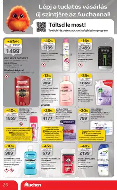 Auchan akciós ujság - amely érvényes a következő dátumtól: 21.08.2025 | Oldal: 26 | Termékek: Arckrém, Szappan, Tusfürdő, Szájvíz