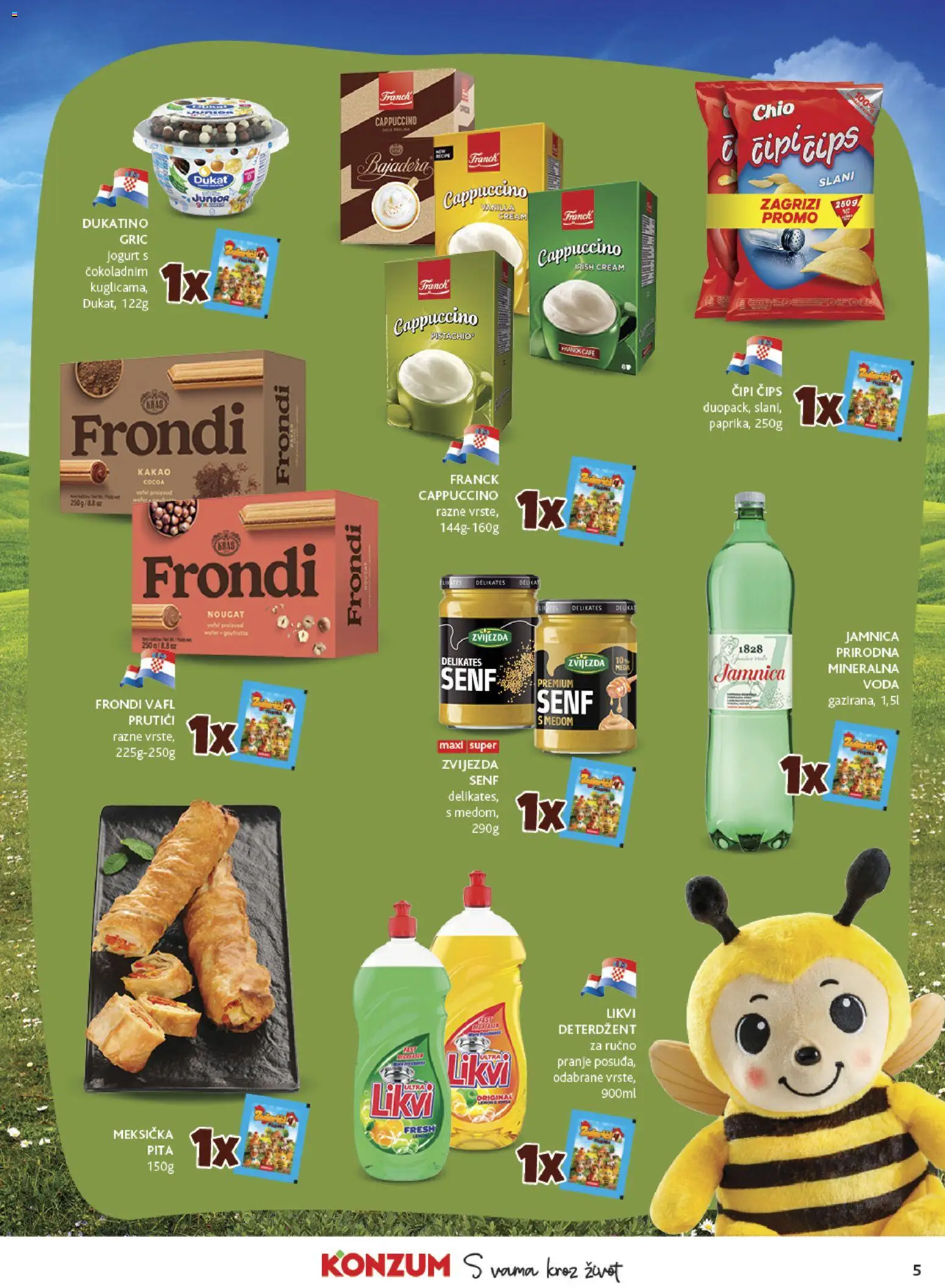 Konzum HR akciós ujság - amely érvényes a következő dátumtól: 21.01.2026 | Oldal: 5 | Termékek: Cappuccino, Pita