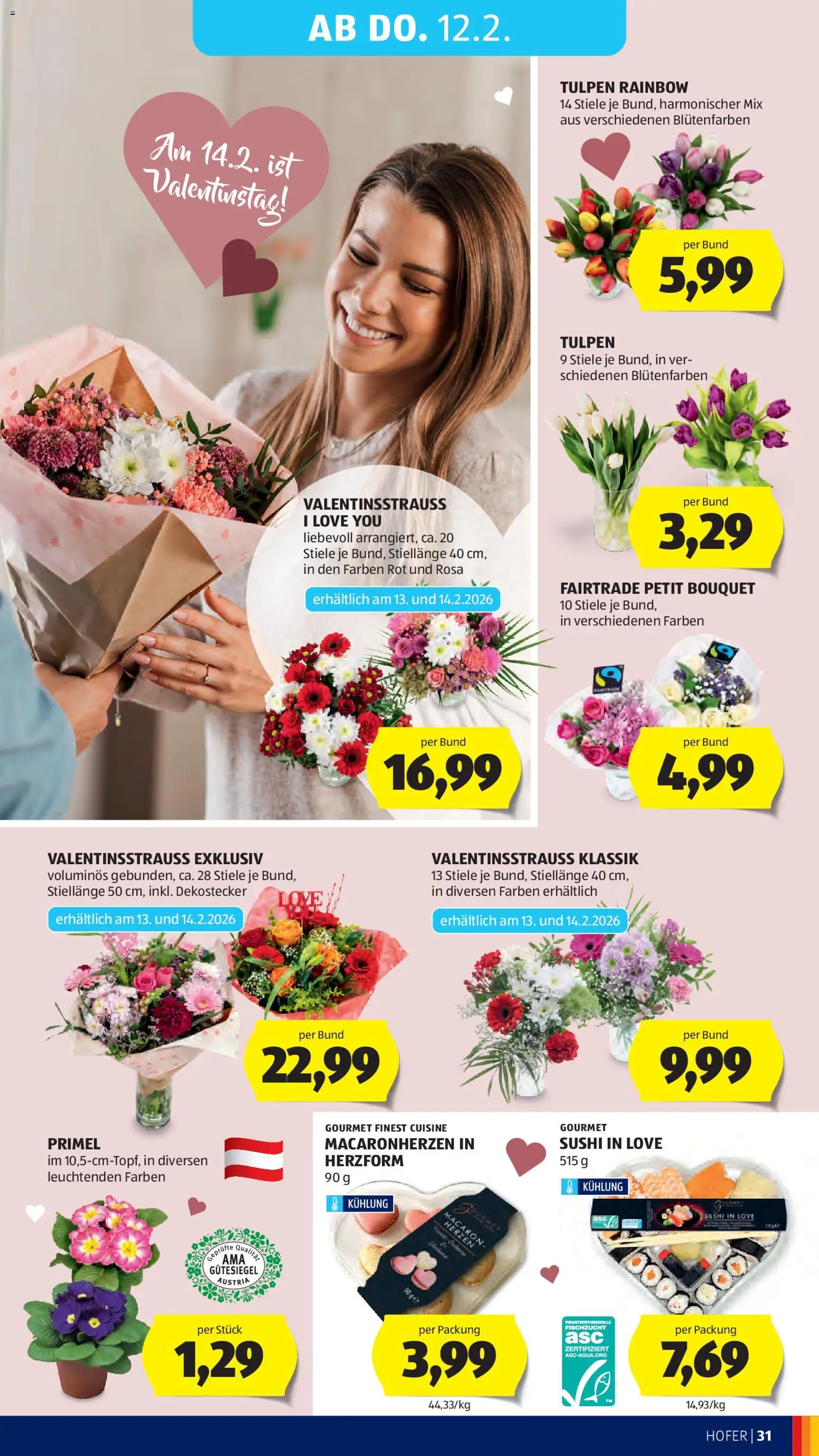 Hofer AT akciós ujság - amely érvényes a következő dátumtól: 06.02.2026 | Oldal: 35 | Termékek: Sushi