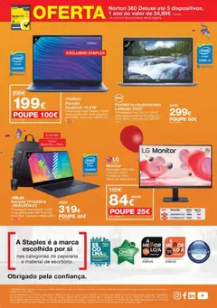 Pré-visualização Staples - Festa das Cadeiras e Mobiliário válido de 06.11.2025 | Página: 16 | Produtos: Mochila, Monitor