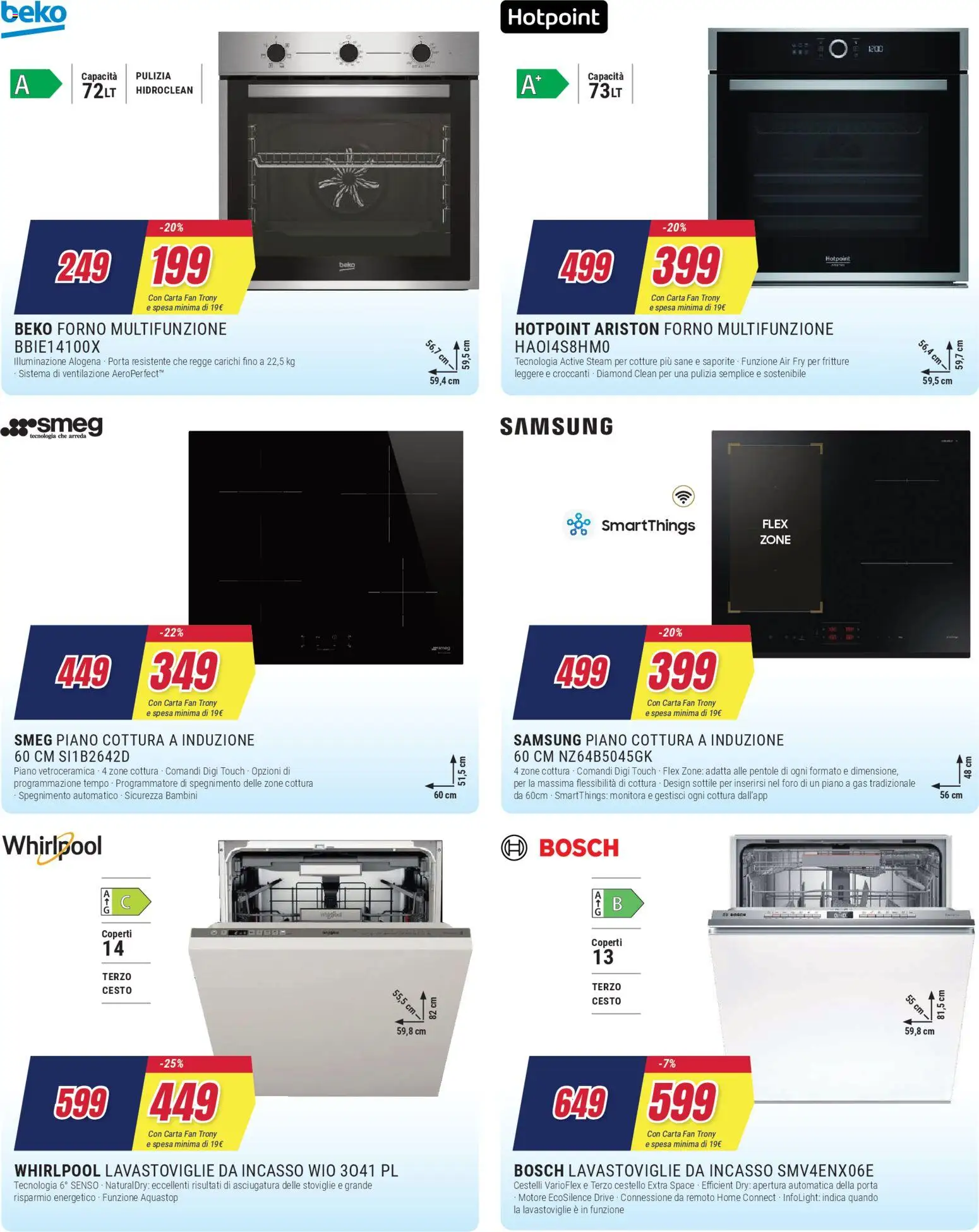 Volantino Trony del 27.12.2025 | Pagina: 26 | Prodotti: Piano cottura, Lavastoviglie, Fan, Samsung
