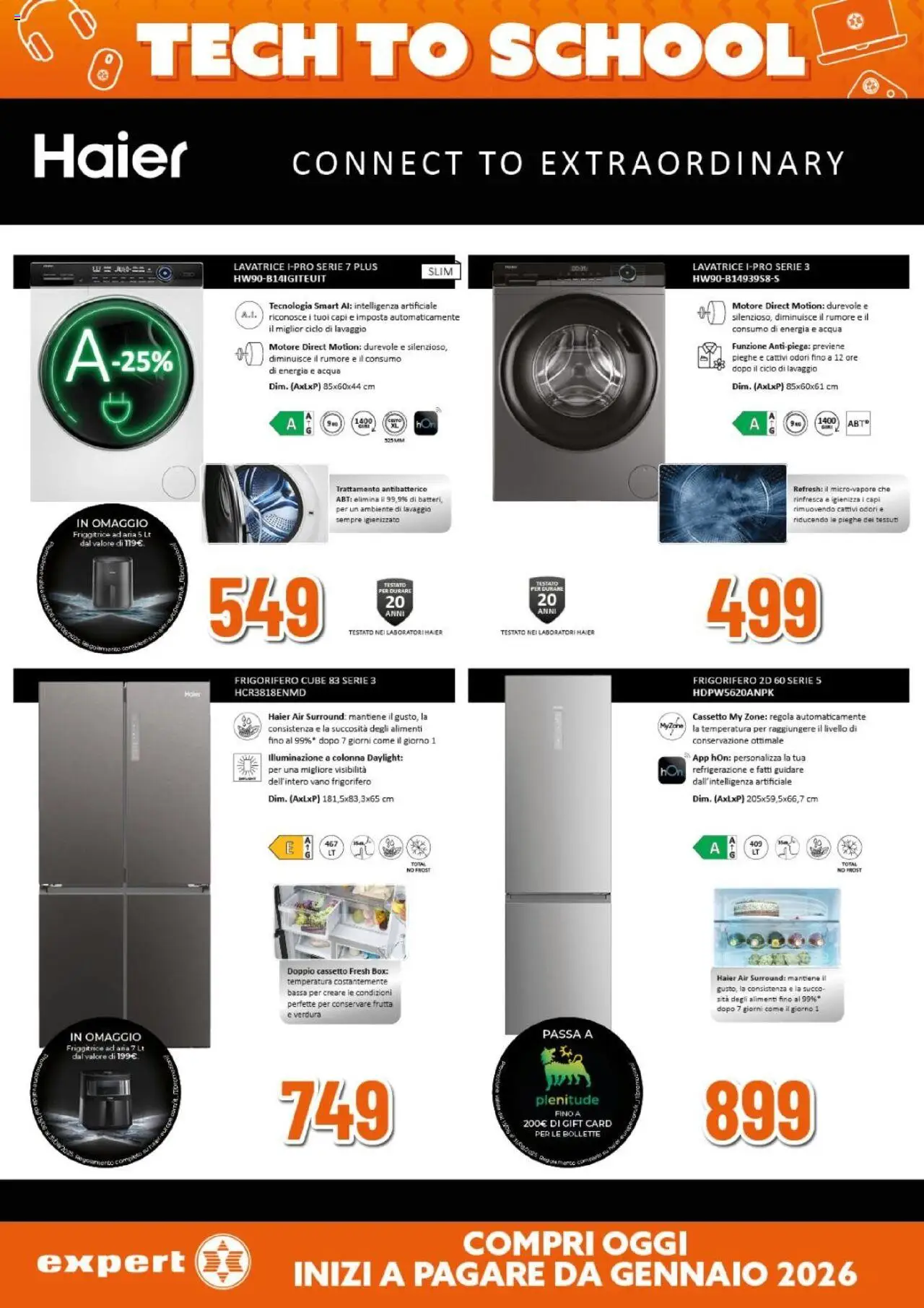 Volantino Expert del 14.08.2025 | Pagina: 27 | Prodotti: Friggitrice ad aria, Acqua, Frutta, Lavatrice