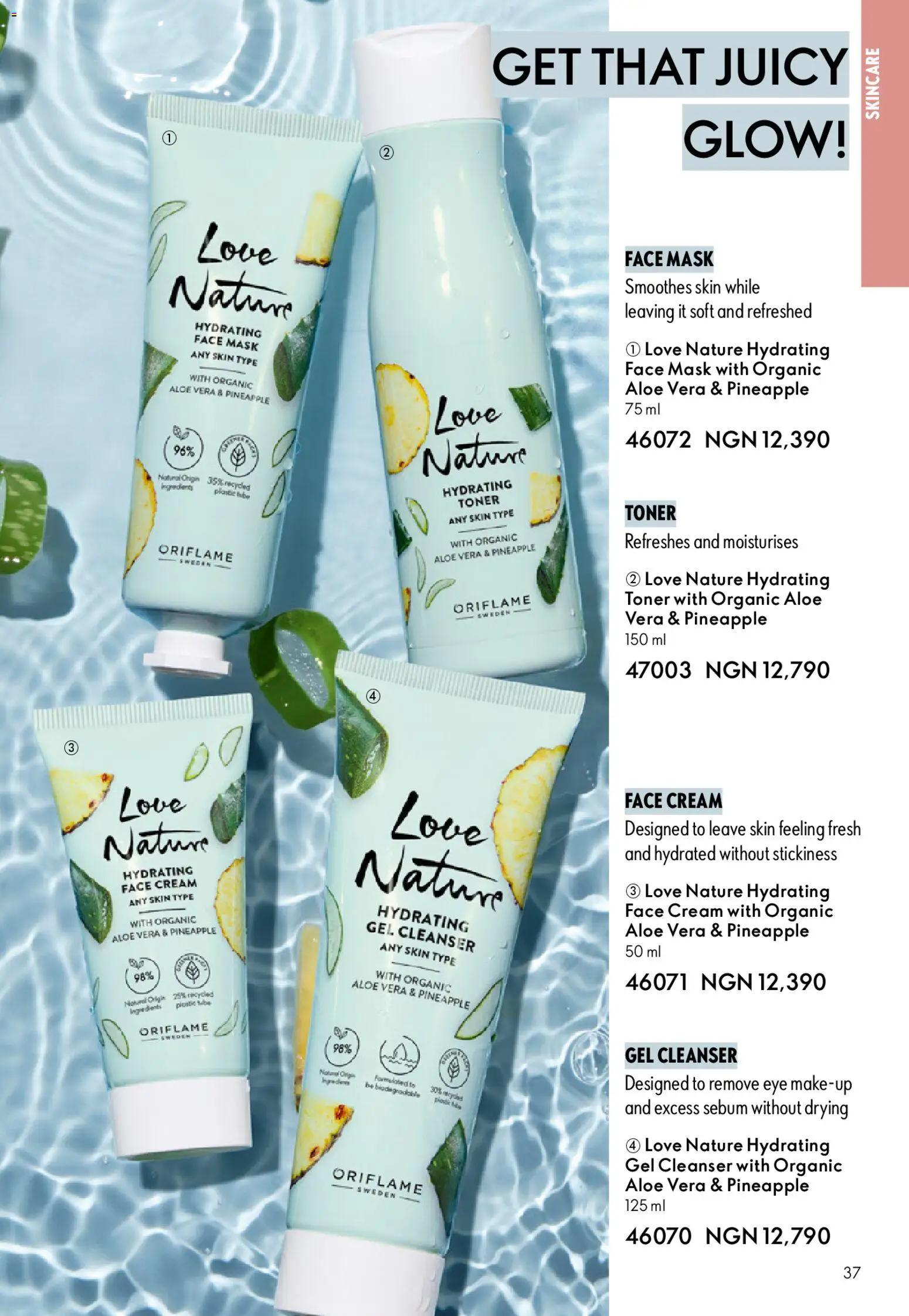 Oriflame - Catalogue 12/2025 valid from 01.12.2025 | Page: 37 | Products: Toner, Cream, Mask, Pineapple