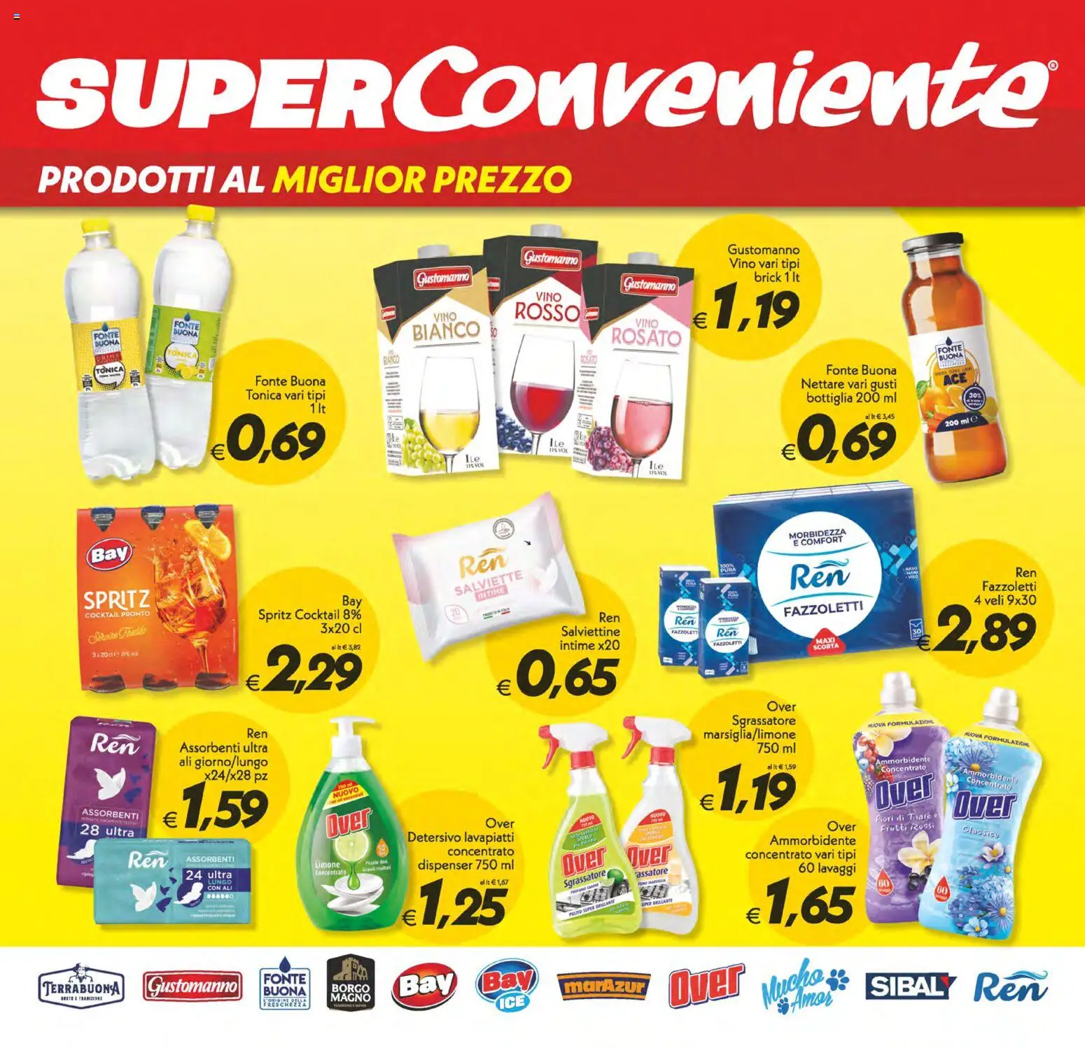 Volantino SuperConveniente del 24.10.2025 | Pagina: 17 | Prodotti: Ammorbidente, Sgrassatore, Limone, Vino