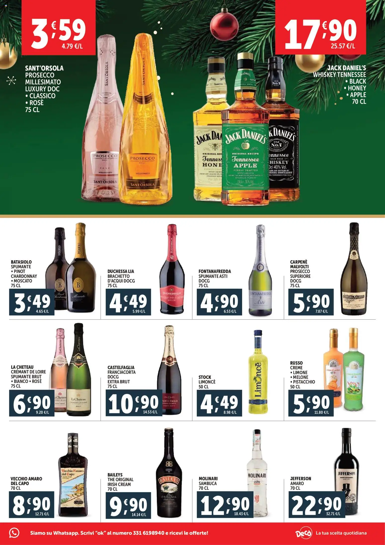 Volantino Decò del 15.12.2025 | Pagina: 5 | Prodotti: Prosecco, Limone, Melone, Amaro