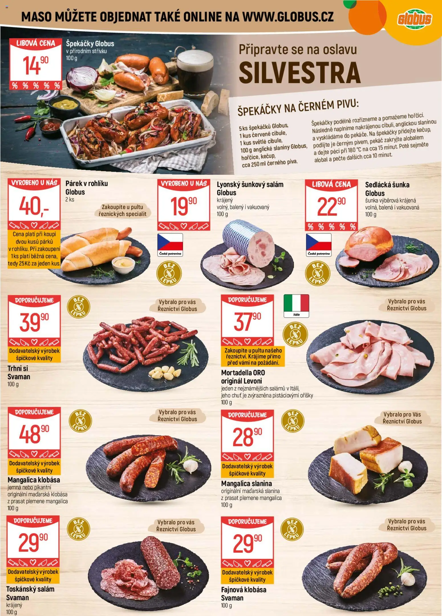 Globus leták od 27.12.2025 | Strana: 4 | Produkty: Salám, Pekáč, Klobása, Maso