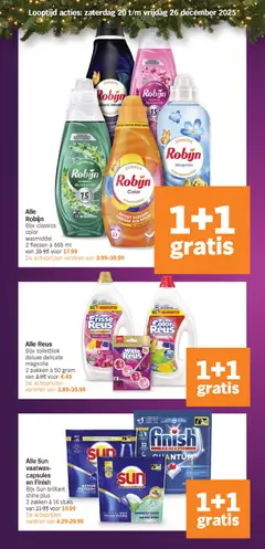 Sun vaatwas-capsules en Finish, Bijv. Sun brilliant shine plus 2 zakken à 16 stuks - Voorbeeld van een folder van Albert Heijn, geldig van 20.12.2025 | Pagina: 44