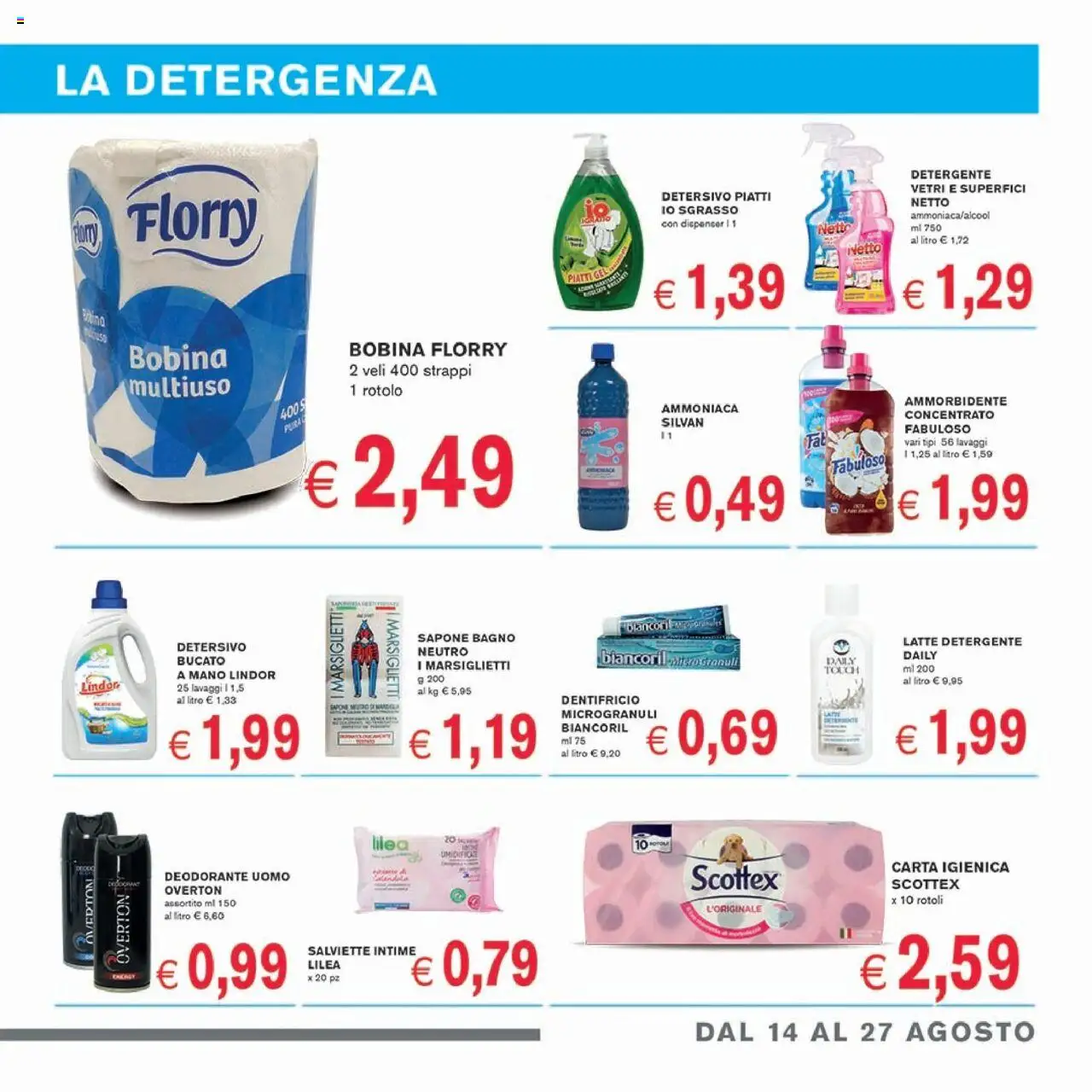 Volantino Coal del 14.08.2025 | Pagina: 11 | Prodotti: Carta igienica, Sapone, Deodorante, Detergente
