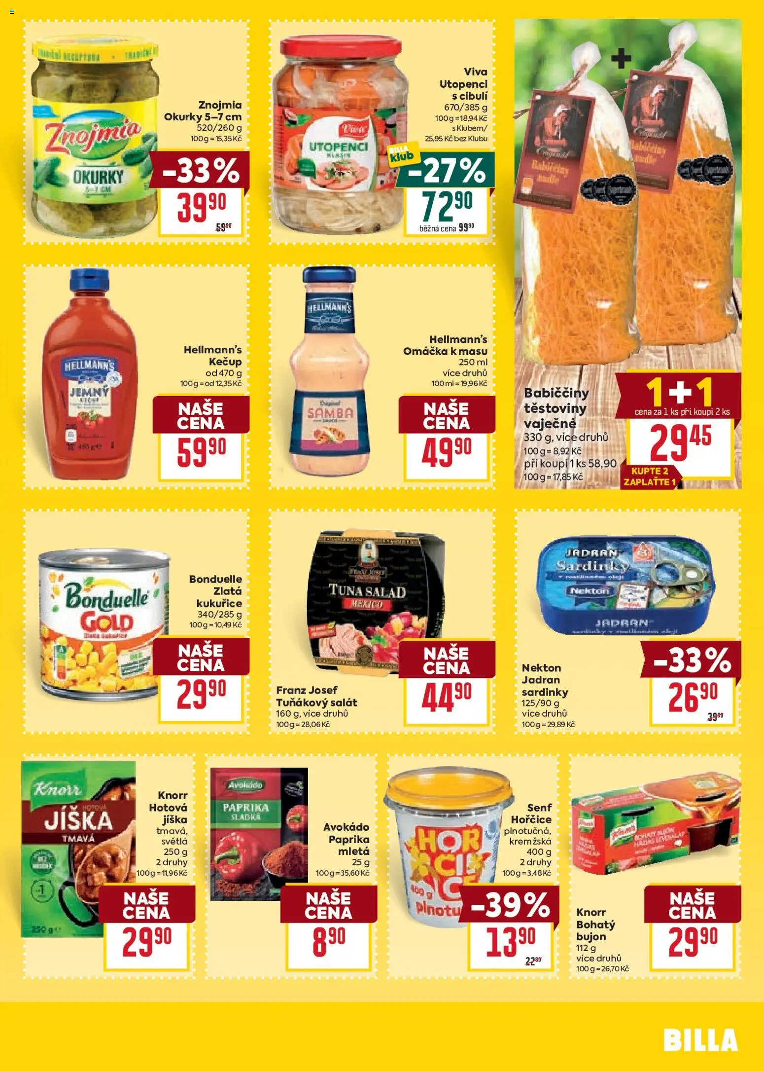 Billa Velký leták od 29.10.2025 | Strana: 31 | Produkty: Knorr, Hellmann's, Bujón, Tuňákový salát