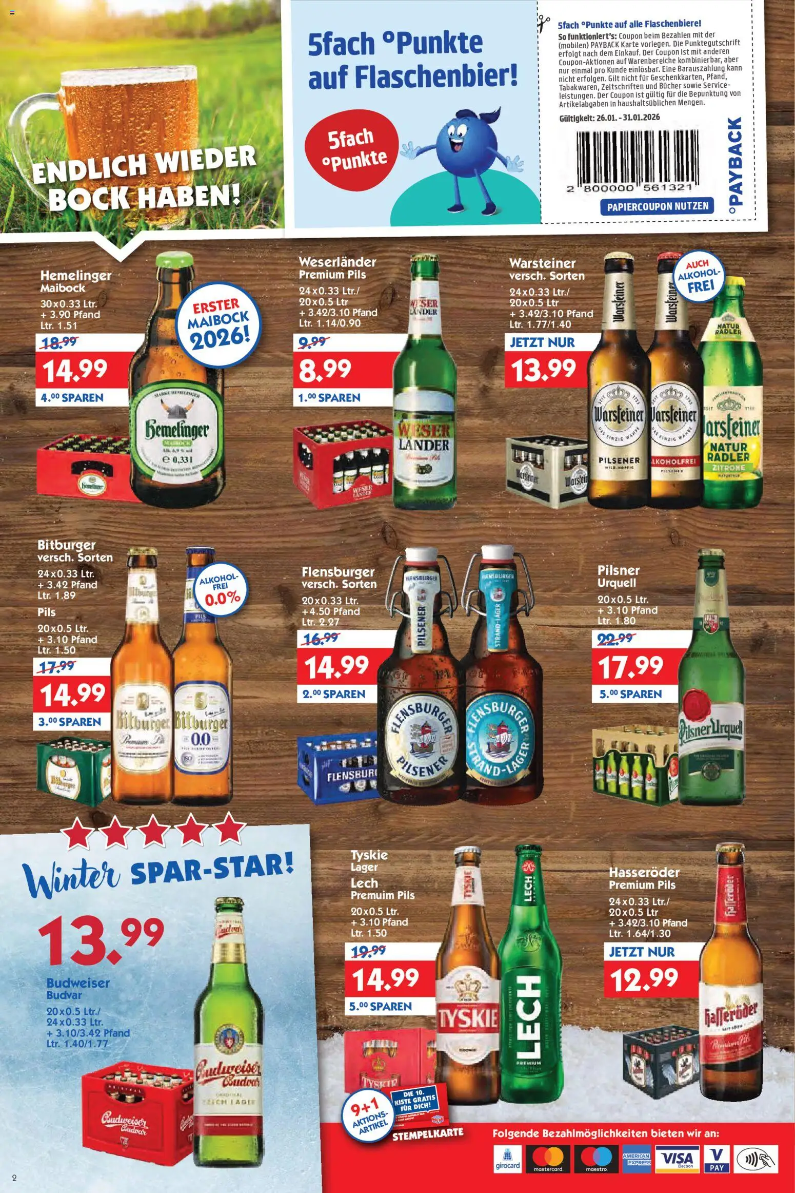 HOL’AB! Prospekt 	 – gültig ab 26.01.2026 | Seite: 2 | Produkte: Flensburger, Radler, Warsteiner, Budweiser