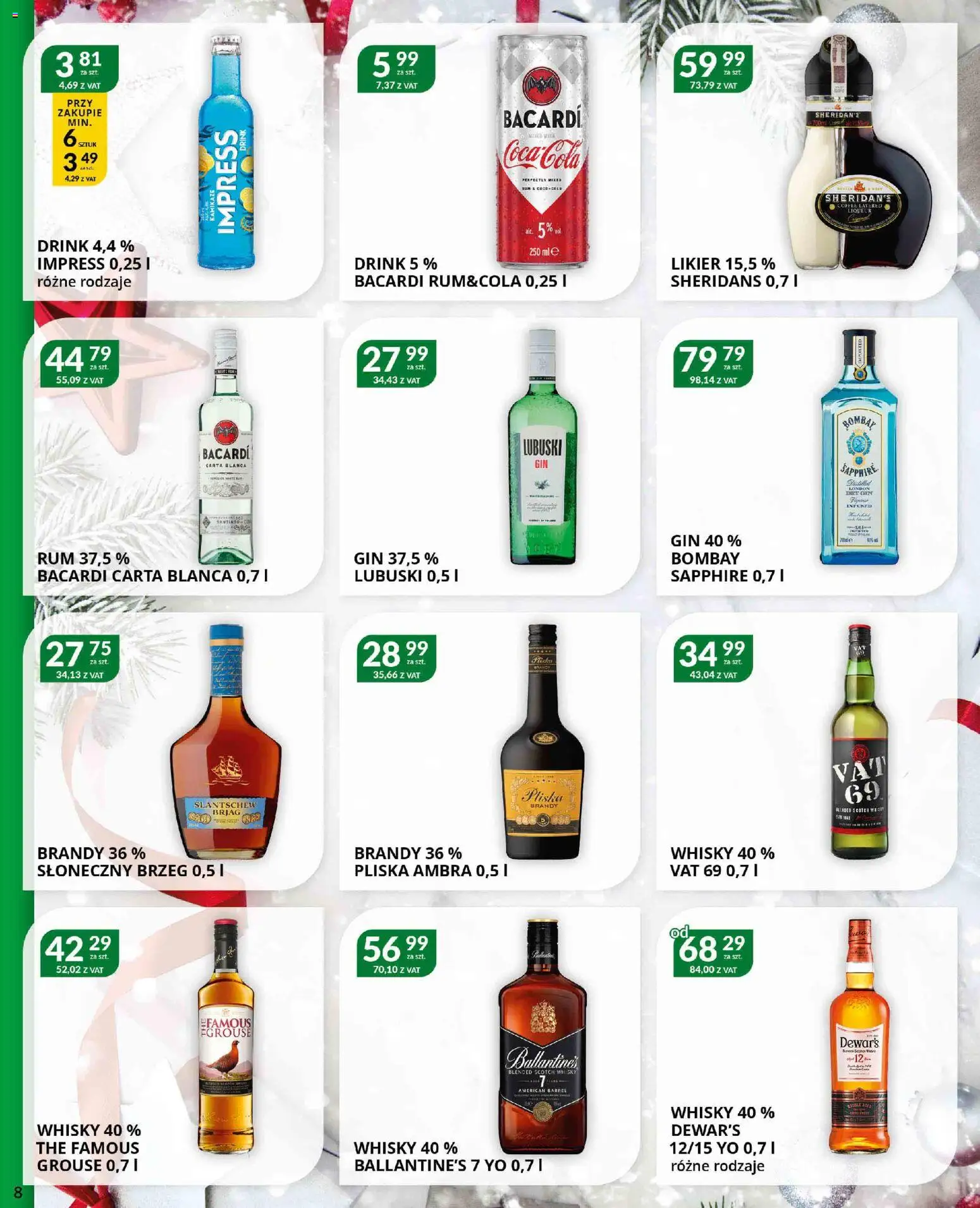 Eurocash Gazetka - Katalog Alkoholowy od 01.12.2025 | Strona: 8 | Produkty: Rum, Gin, Whisky