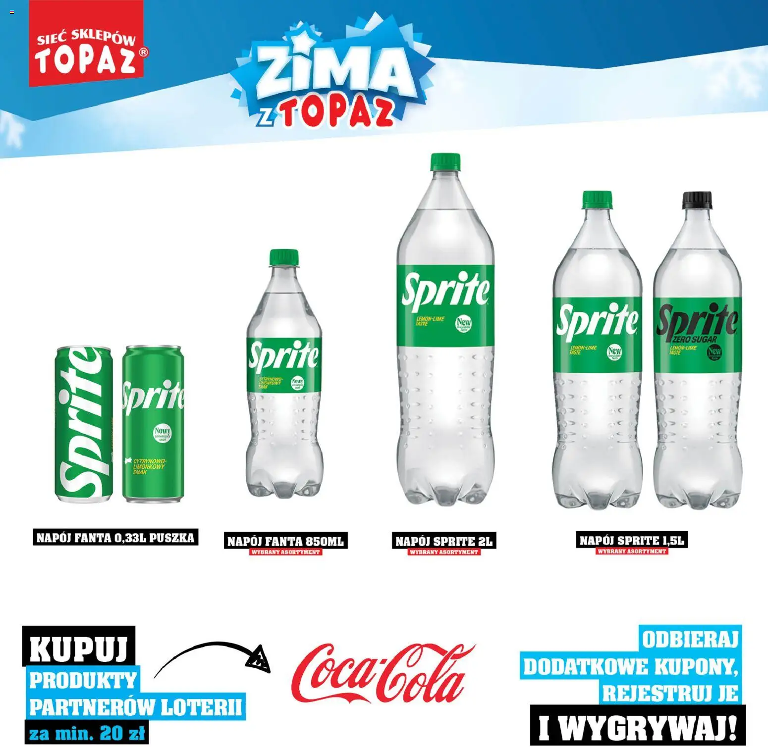 Topaz Gazetka - Katalog Produktów Objętych Loterią od 01.12.2025 | Strona: 56 | Produkty: Sprite