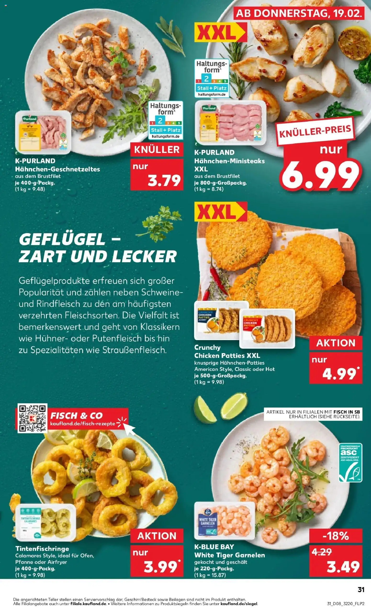Kaufland prospekt Blankenfelde-Mahlow	 – gültig ab 22.02.2026 | Seite: 31 | Produkte: Garnelen, Fisch, Tiger garnelen, Rindfleisch