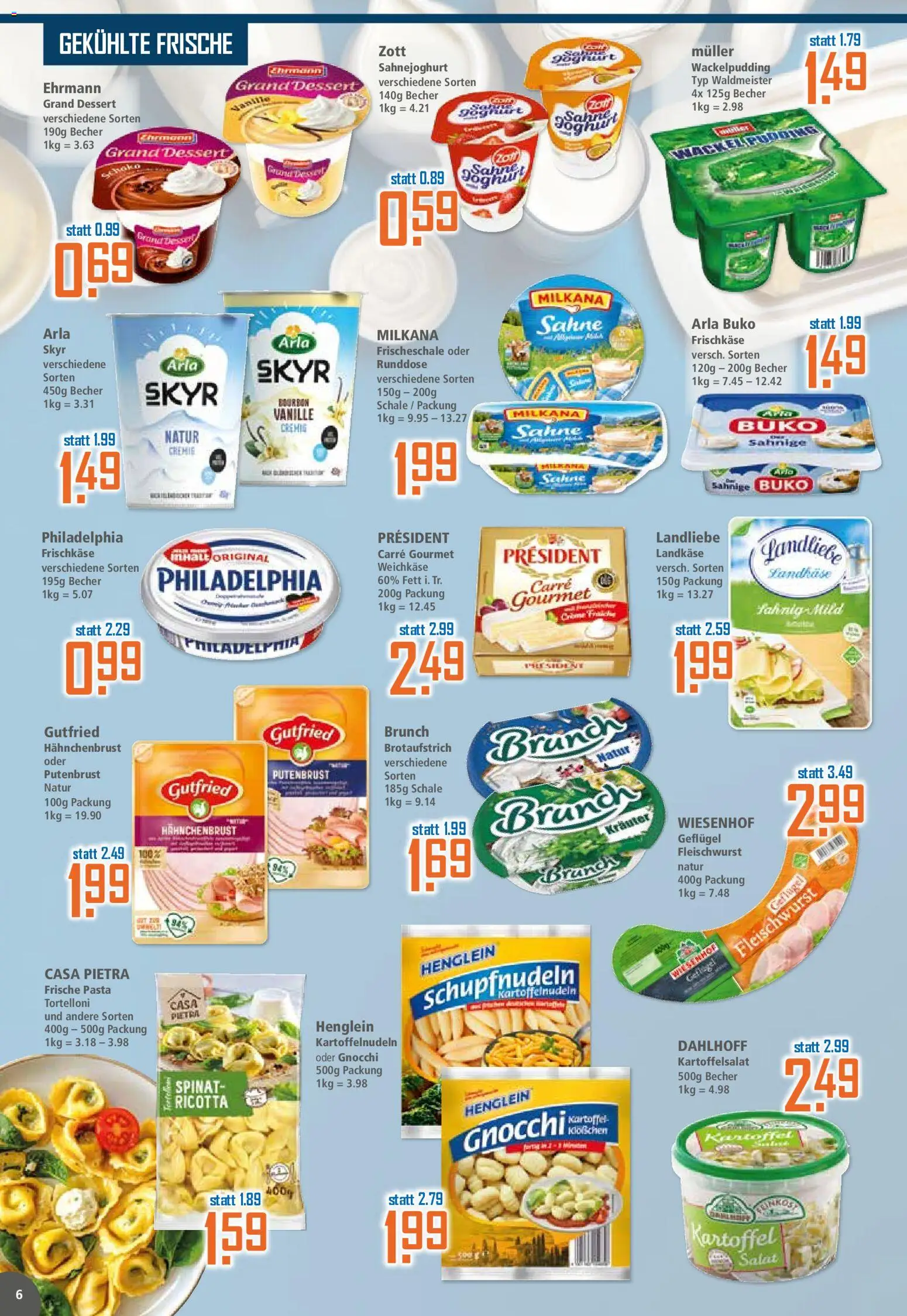 Klaas & Kock Prospekt 	 – gültig ab 09.03.2026 | Seite: 6 | Produkte: Milkana, Arla skyr, Pasta, Hahnchenbrust