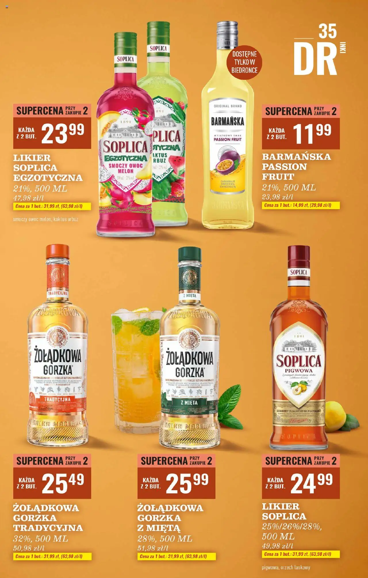 Biedronka gazetka - Czas na toast od 06.10.2025 | Strona: 35 | Produkty: Arbuz, Melon, Smoczy owoc, Mięta
