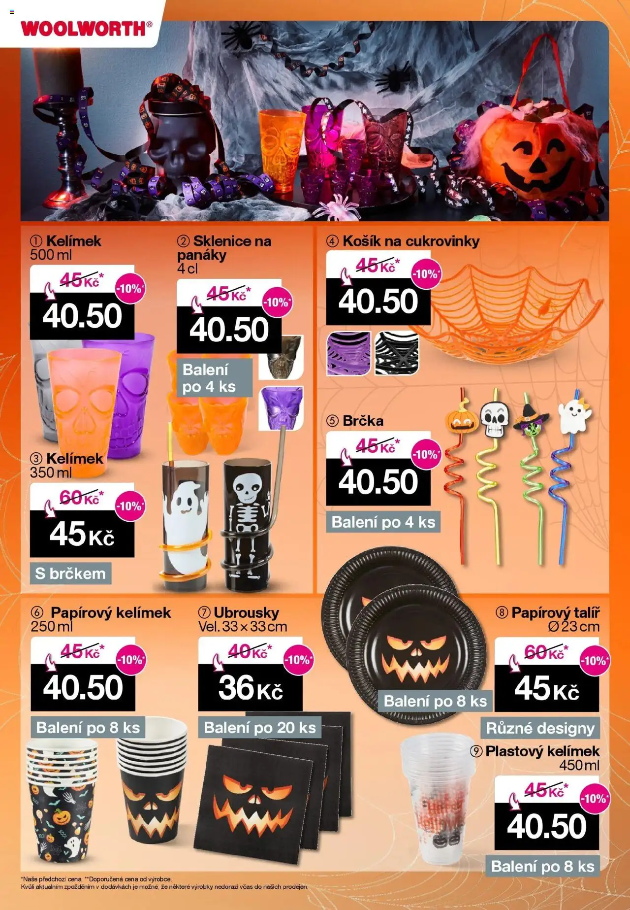 Woolworth leták - Třebíč, Třinec, Žatec, Otvice, Jihlava, Znojmo, Příbram od 10.10.2025 - akční nabídka | Strana: 7 | Produkty: Košík, Ubrousky, Talíř, Sklenice