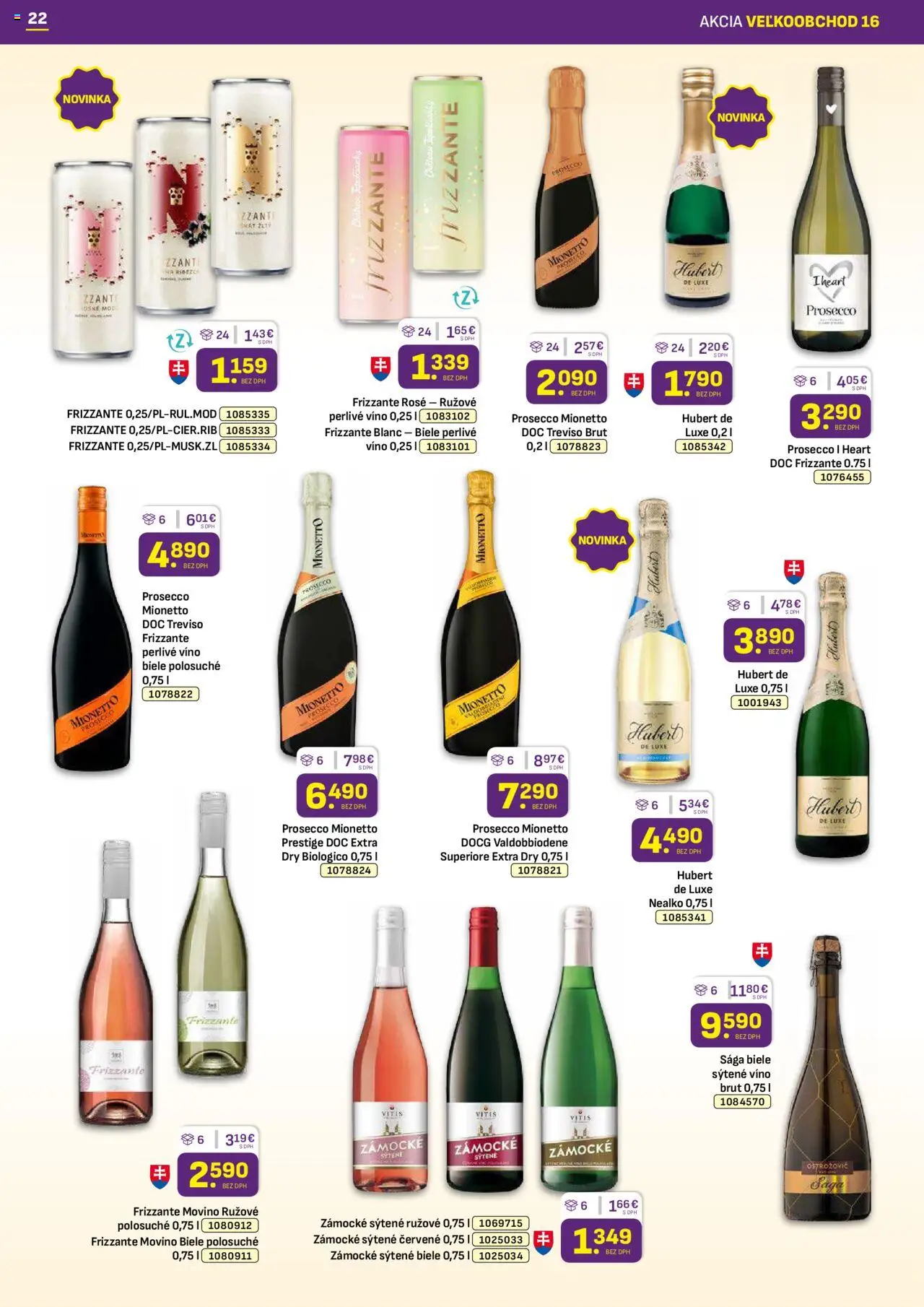 Libex leták │ platný od 11.08.2025 | Strana: 22 | Produkty: Víno, Prosecco, Perlivé víno, Hubert de Luxe