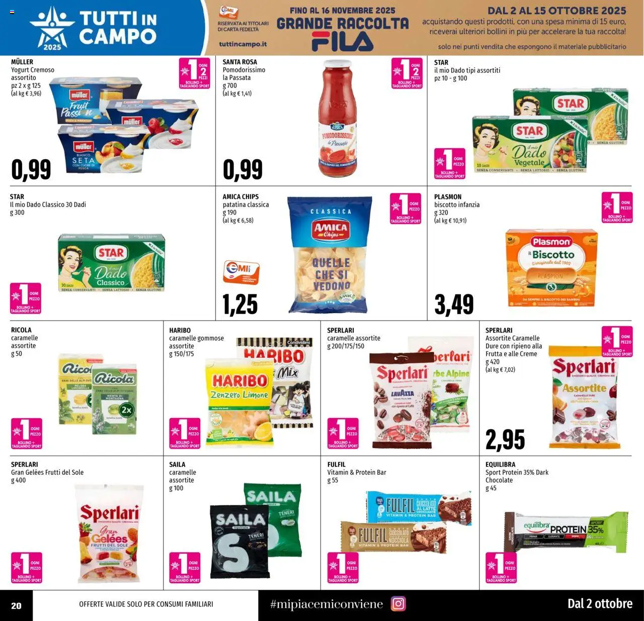 Volantino EMI del 02.10.2025 | Pagina: 20 | Prodotti: Cioccolato, Frutta, Pesca, Lavazza
