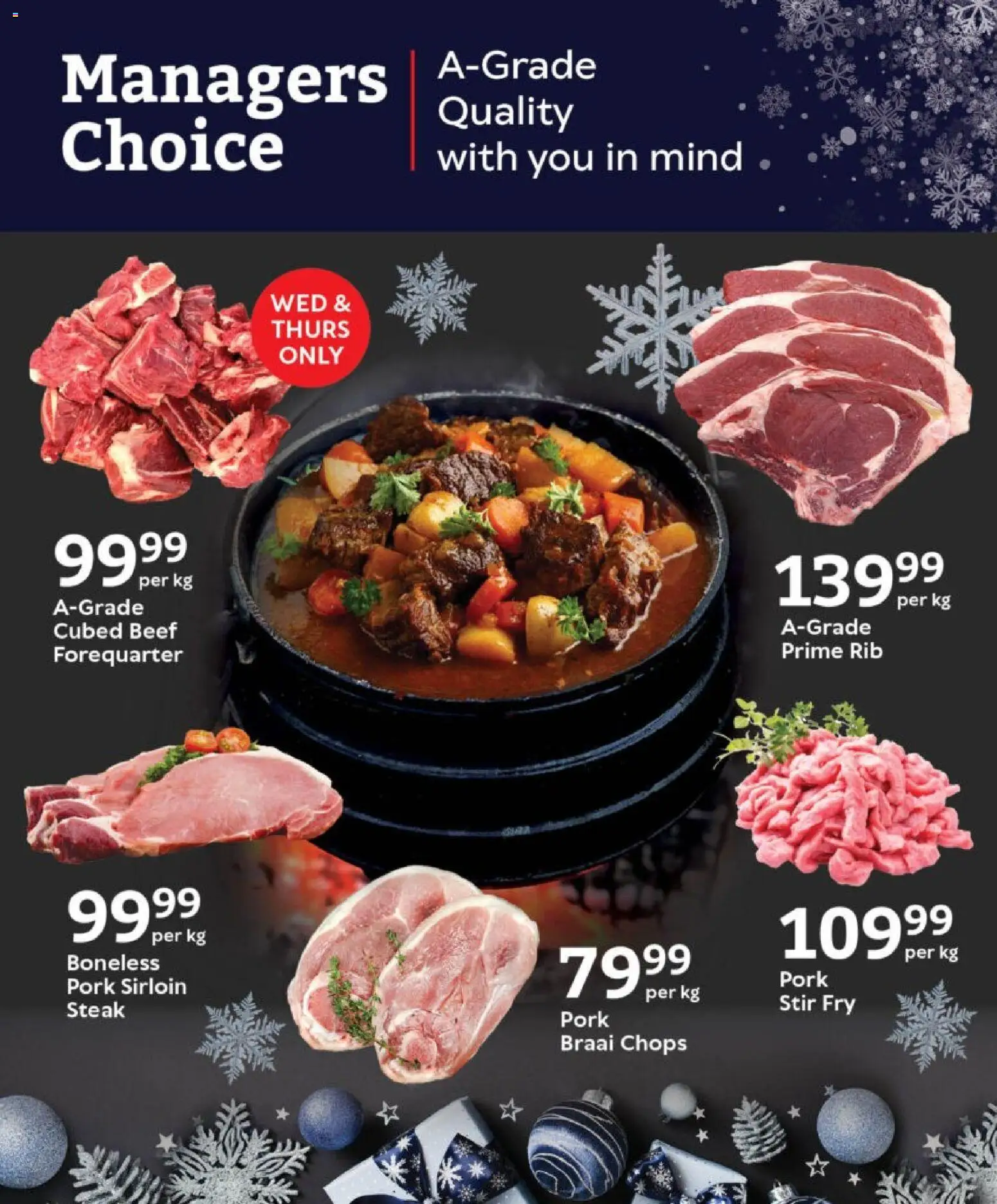 New Oxford Freshmarket catalogue – valid from 26.11.2025 | Page: 6 | Products: Steak, Pellets résineux, Pork, Beef