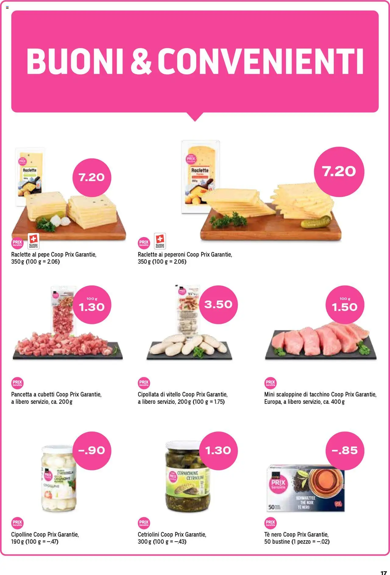 Coop Una settimana di azioni – gültig ab 02.10.2025 | Seite: 17 | Produkte: Raclette