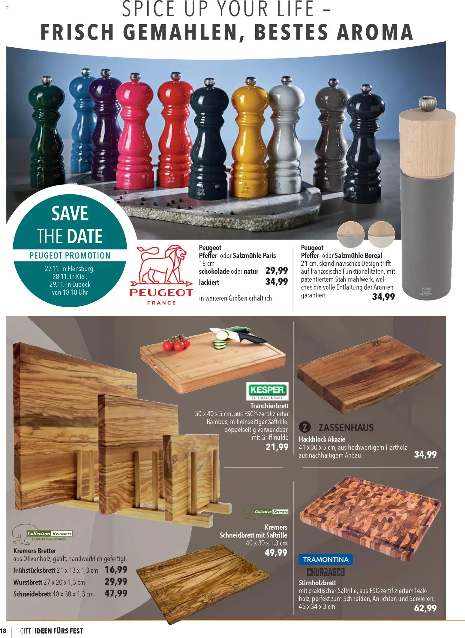 CITTI Markt  Ideen fürs Fest – gültig ab 26.11.2025 | Seite: 18 | Produkte: Schokolade, Pfeffer, Uhr