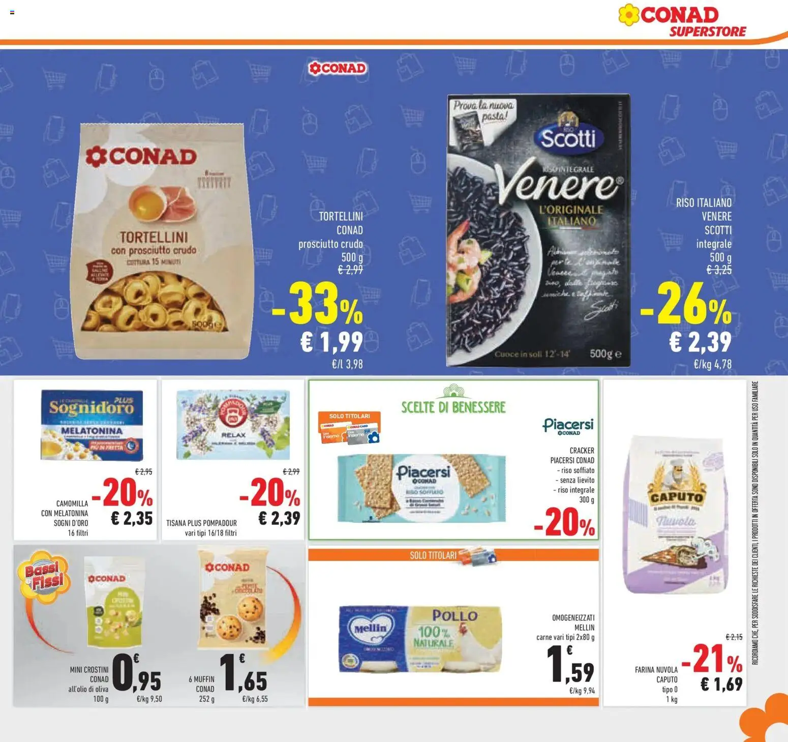 Volantino Conad del 11.02.2026 | Pagina: 35 | Prodotti: Pollo, Farina, Pasta, Crostini