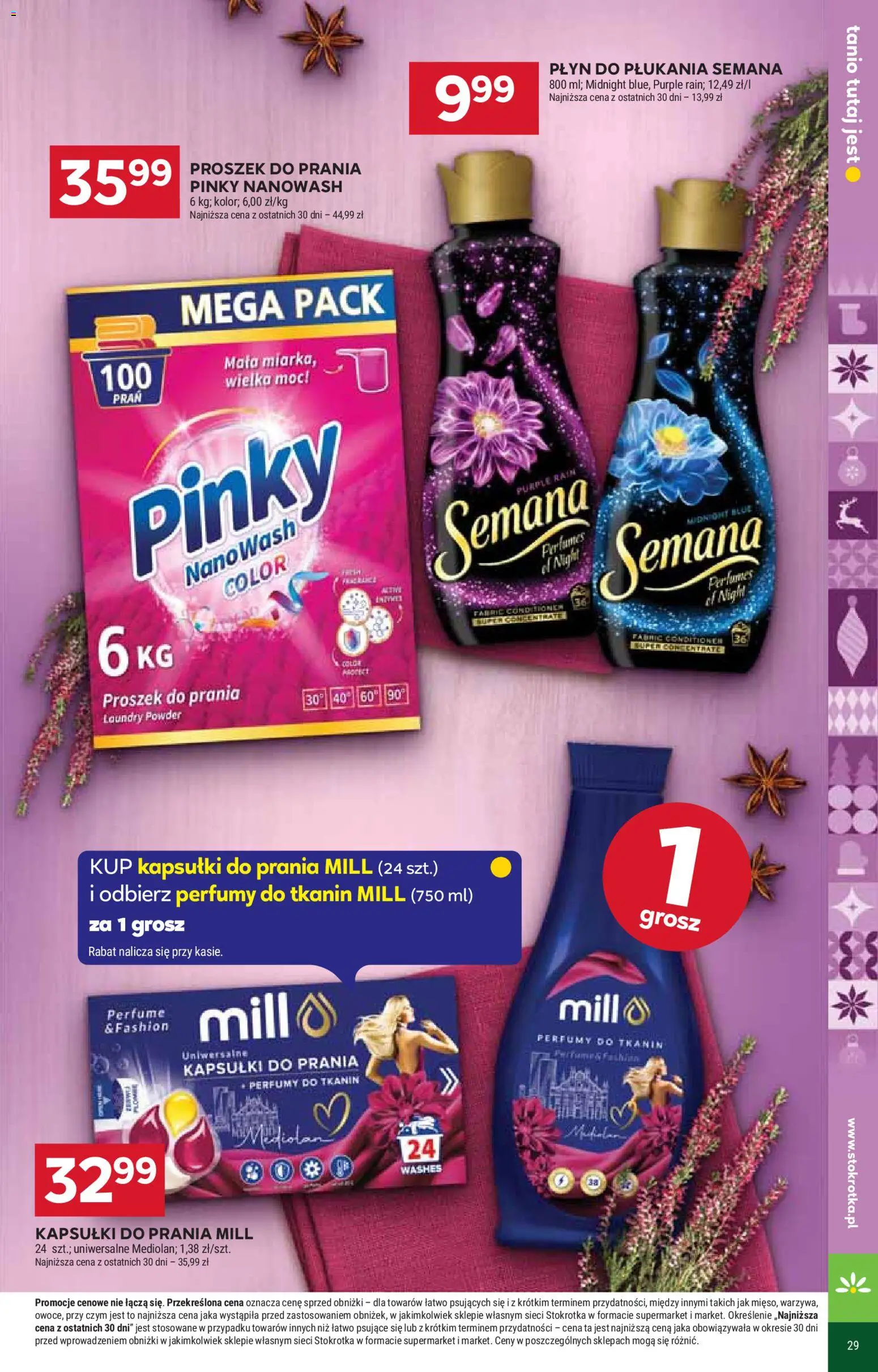 Stokrotka Gazetka - Market od 18.12.2025 | Strona: 29 | Produkty: Kapsułki do prania mill, Stokrotka, Kapsułki do prania, Proszek do prania