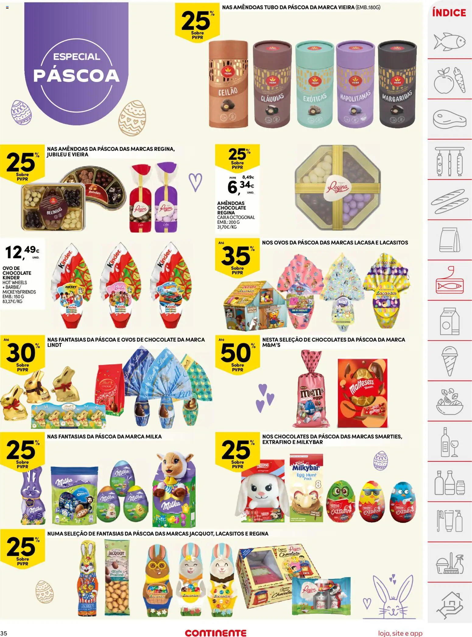 Continente folheto │ válido de 10.03.2026 | Página: 35 | Produtos: Amêndoas, Chocolates, Ovos, Chocolate