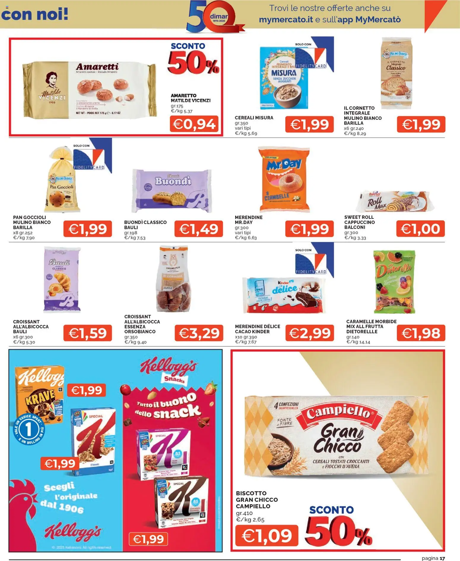 Volantino Mercatò del 27.10.2025 | Pagina: 17 | Prodotti: Caramelle, Cereali, Fiocchi, Cacao