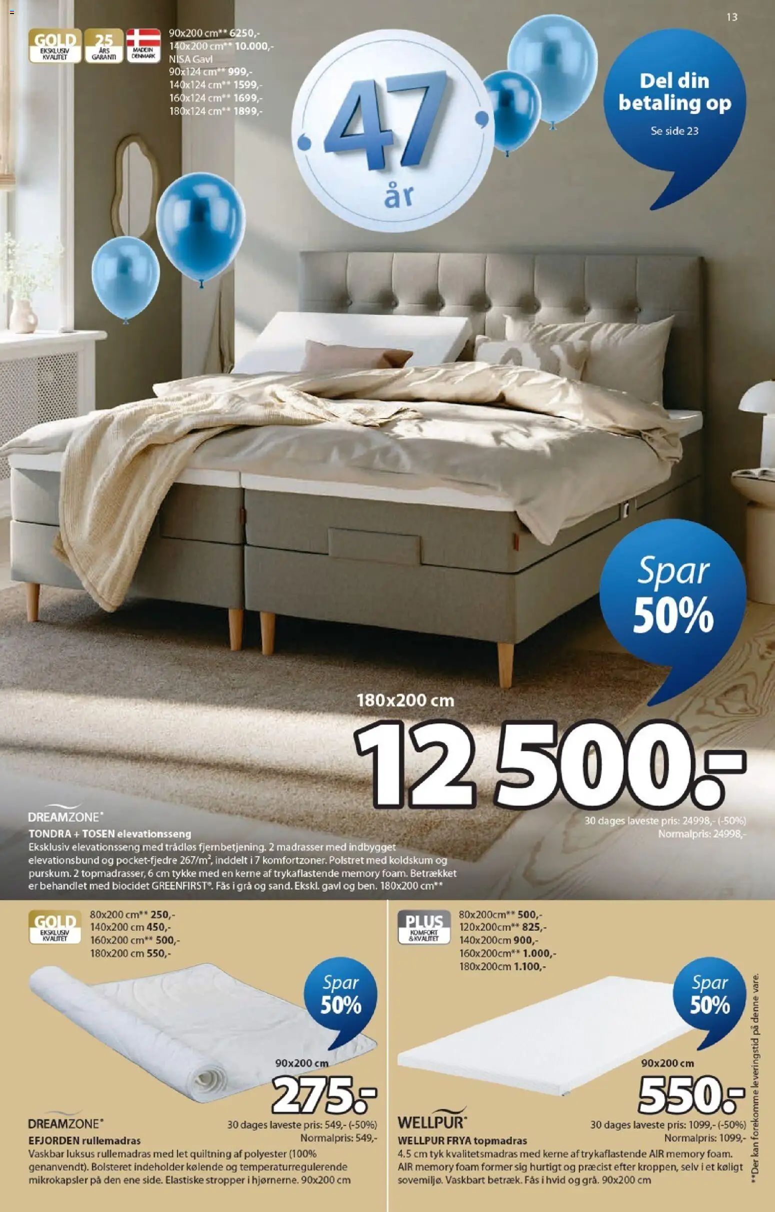 JYSK tilbudsavis – gyldig fra 17.04.2026 | Side: 13 | Produkter: Elevationsseng