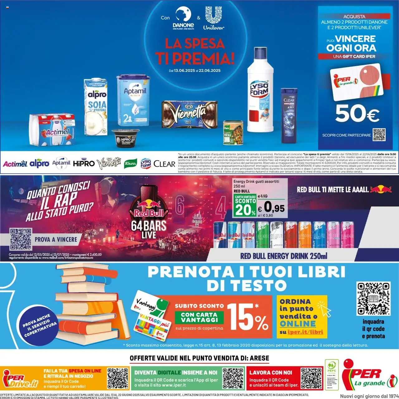 Volantino Iper del 13.06.2025 | Pagina: 42 | Prodotti: Shampoo, Yogurt, Latte, Carrello